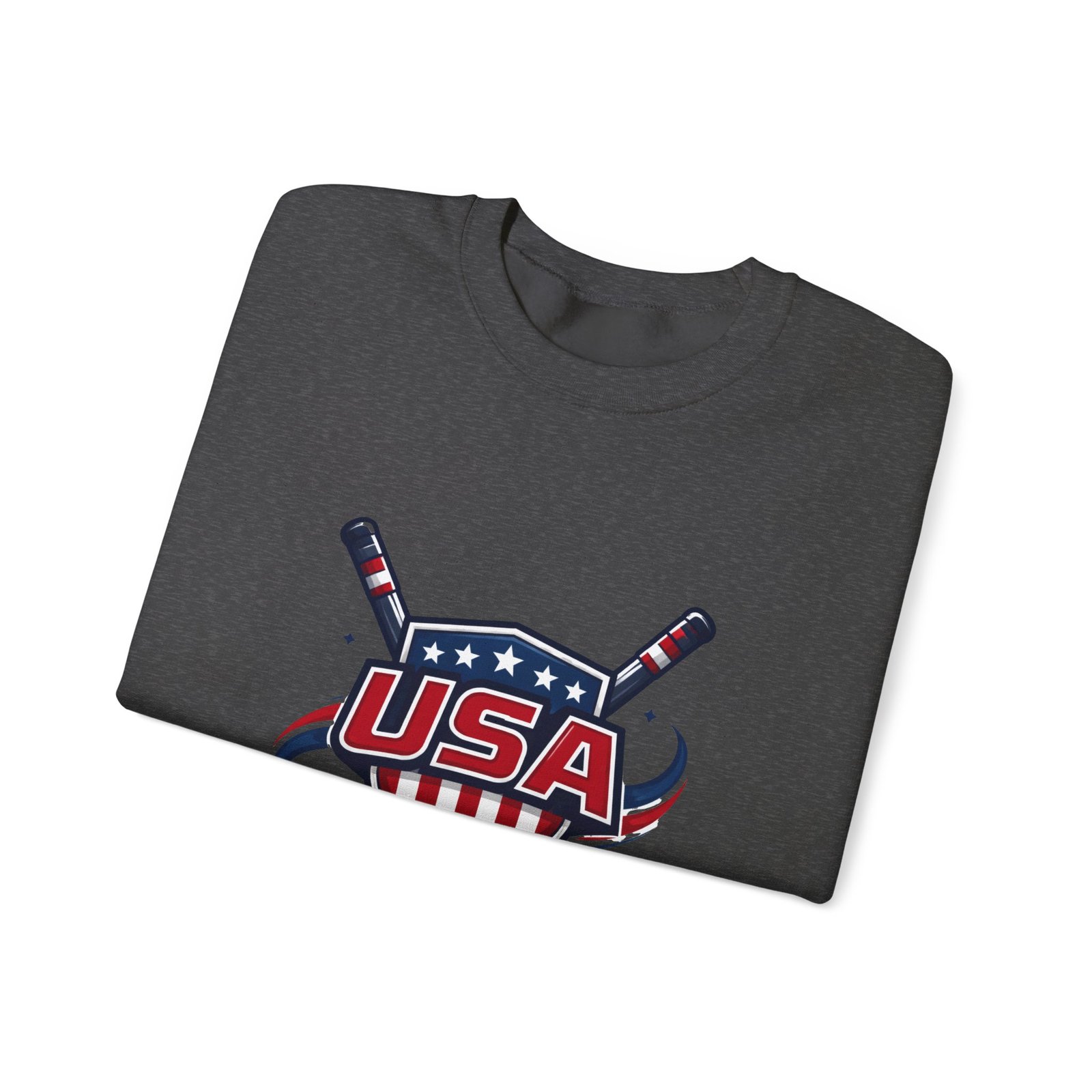 USA Hockey Crewneck Sweatshirt – Patriotic Hockey Logo Pullover - Image 35