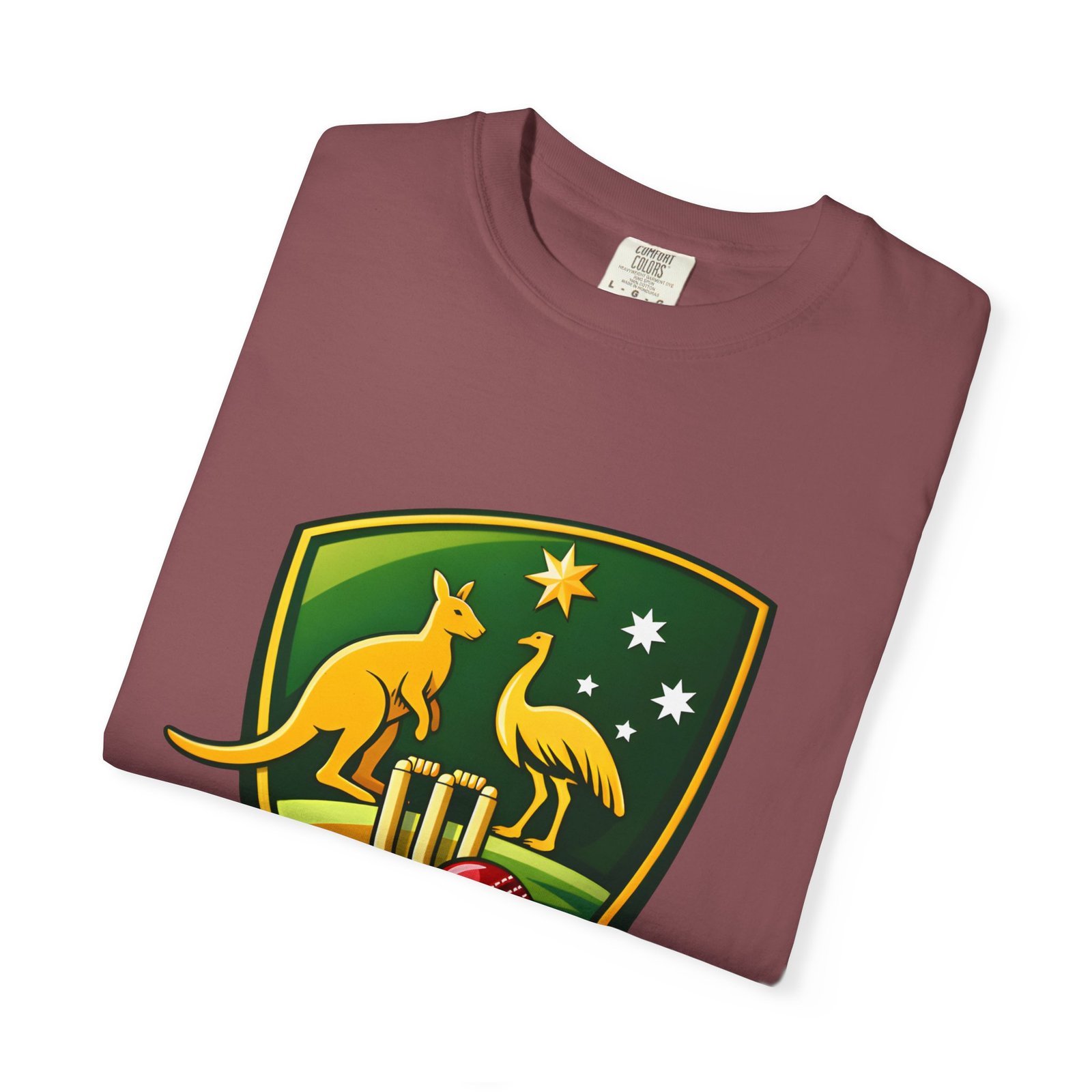 Australia Cricket Shield T-Shirt — Kangaroo & Emu Crest Tee - Image 15
