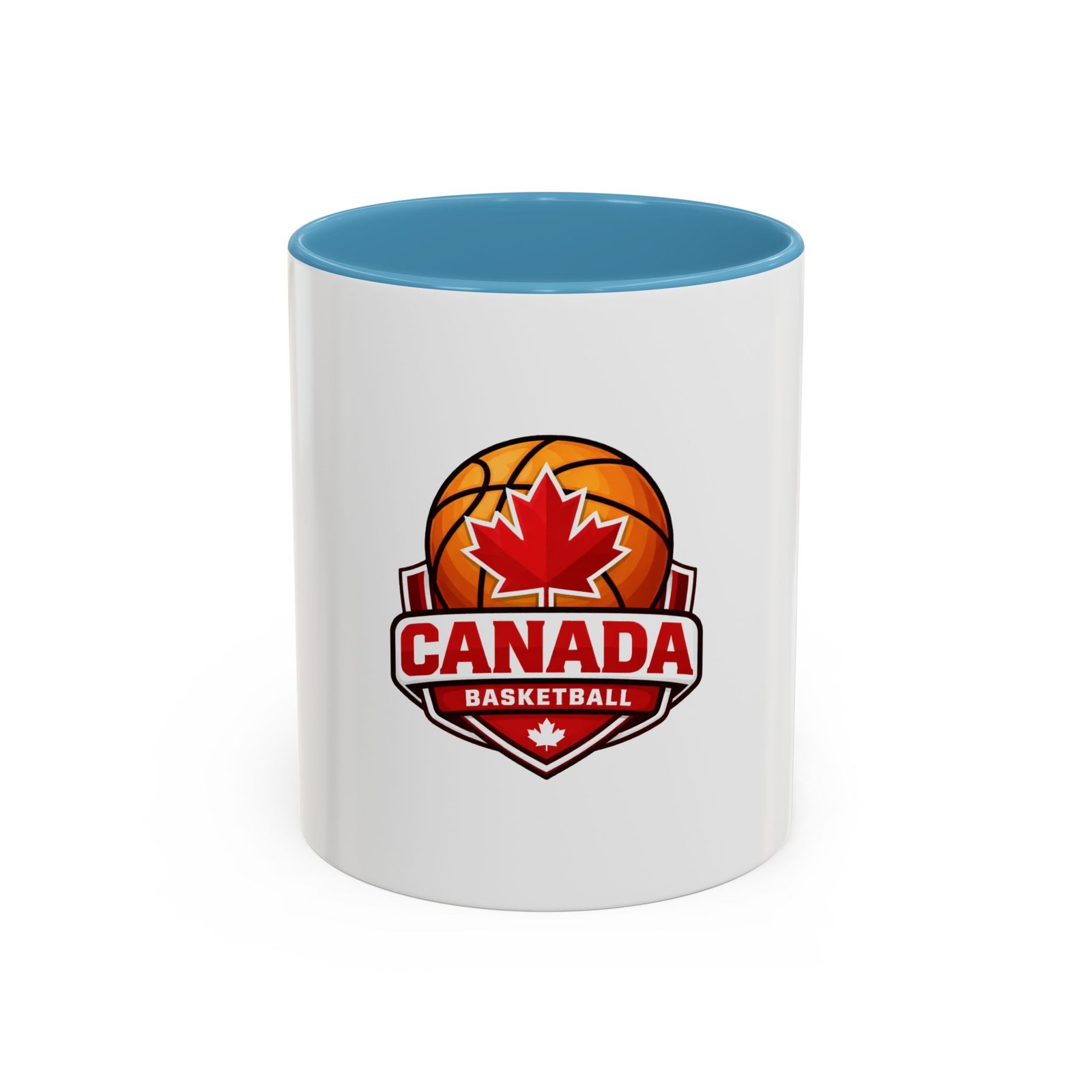 Canada Basketball Accent Coffee Mug — Maple Leaf Basketball Logo (11/15oz) - Image 33