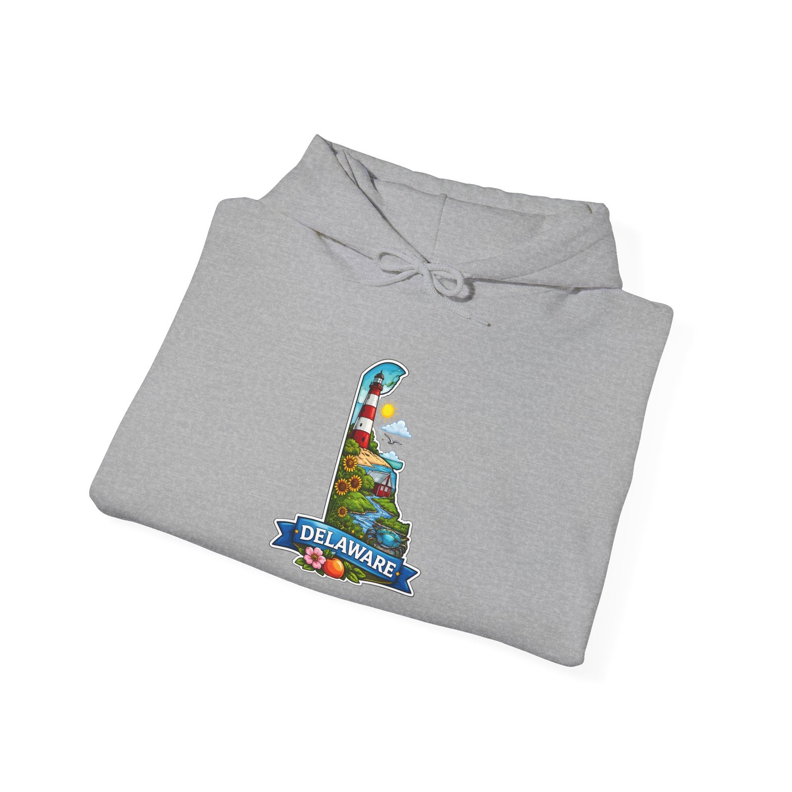Delaware State Map Hoodie — Colorful Scenic Landmark Design - Image 20