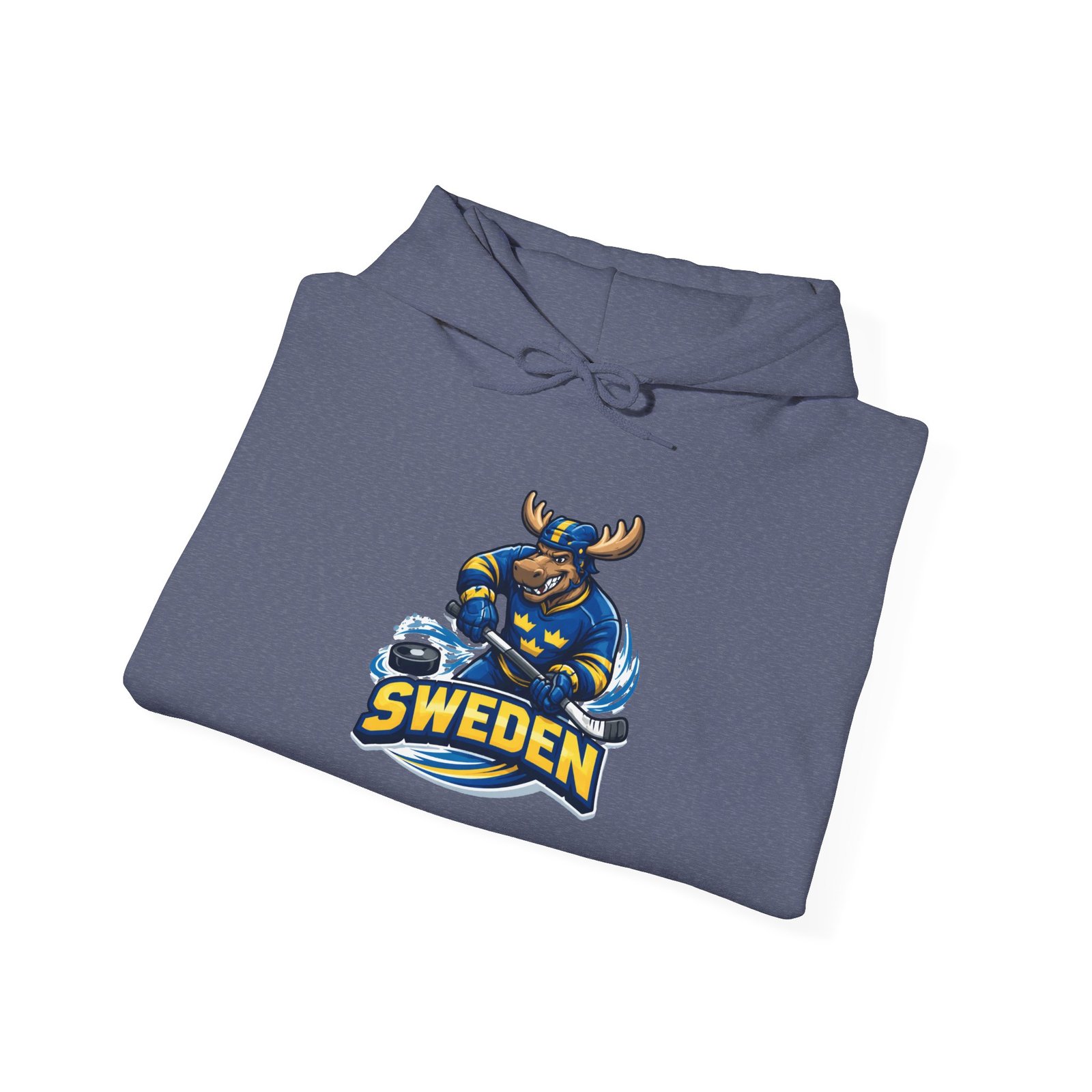 Sweden Moose Hockey Hoodie - Scandinavian Ice Hockey Fan Sweatshirt - Image 40