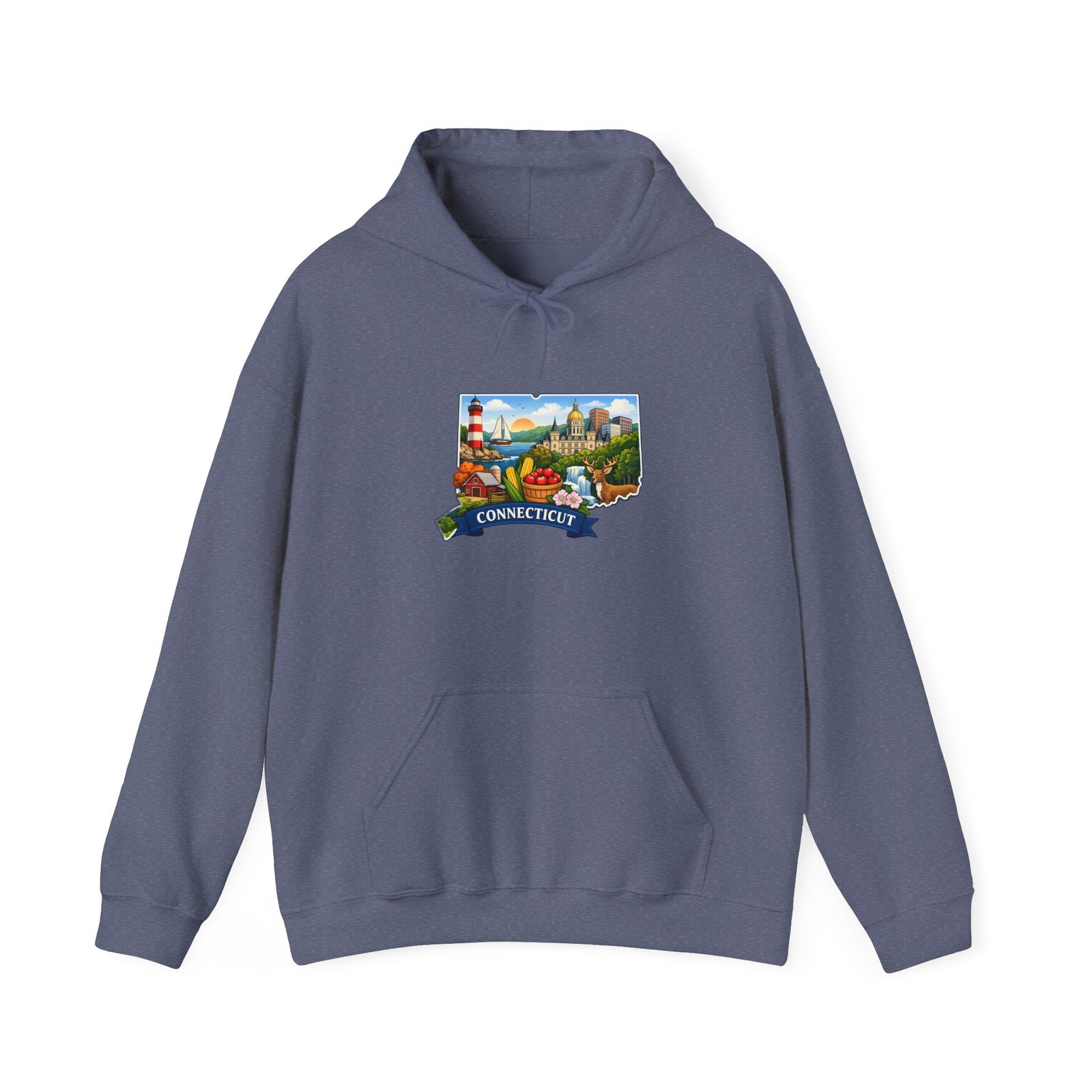 Connecticut Scenic Hoodie — State Map & Landmarks Sweatshirt - Image 37
