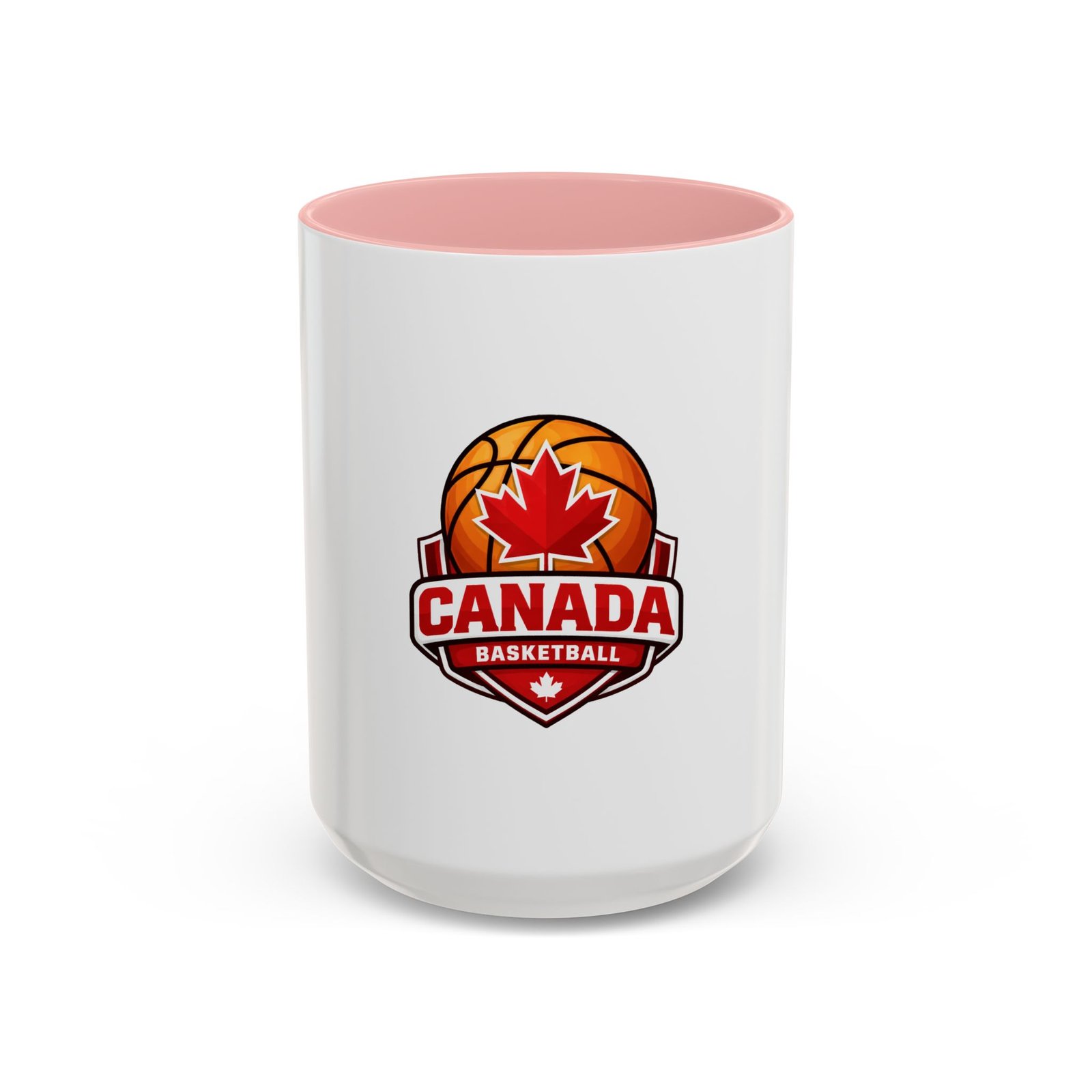 Canada Basketball Accent Coffee Mug — Maple Leaf Basketball Logo (11/15oz) - Image 25
