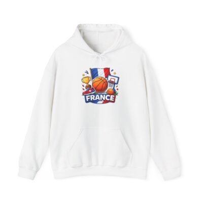 France Basketball Hoodie – Retro French Flag Basketball Graphic Sweatshirt