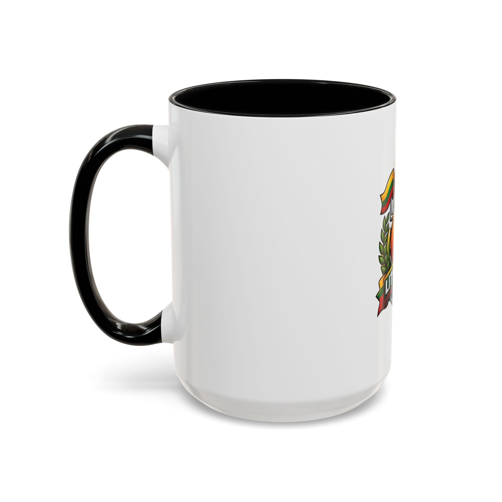 Lithuania Basketball Crest Accent Coffee Mug (11/15oz) - Image 19