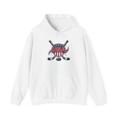 USA Hockey Crest Hoodie — Patriotic Ice Hockey Sweatshirt