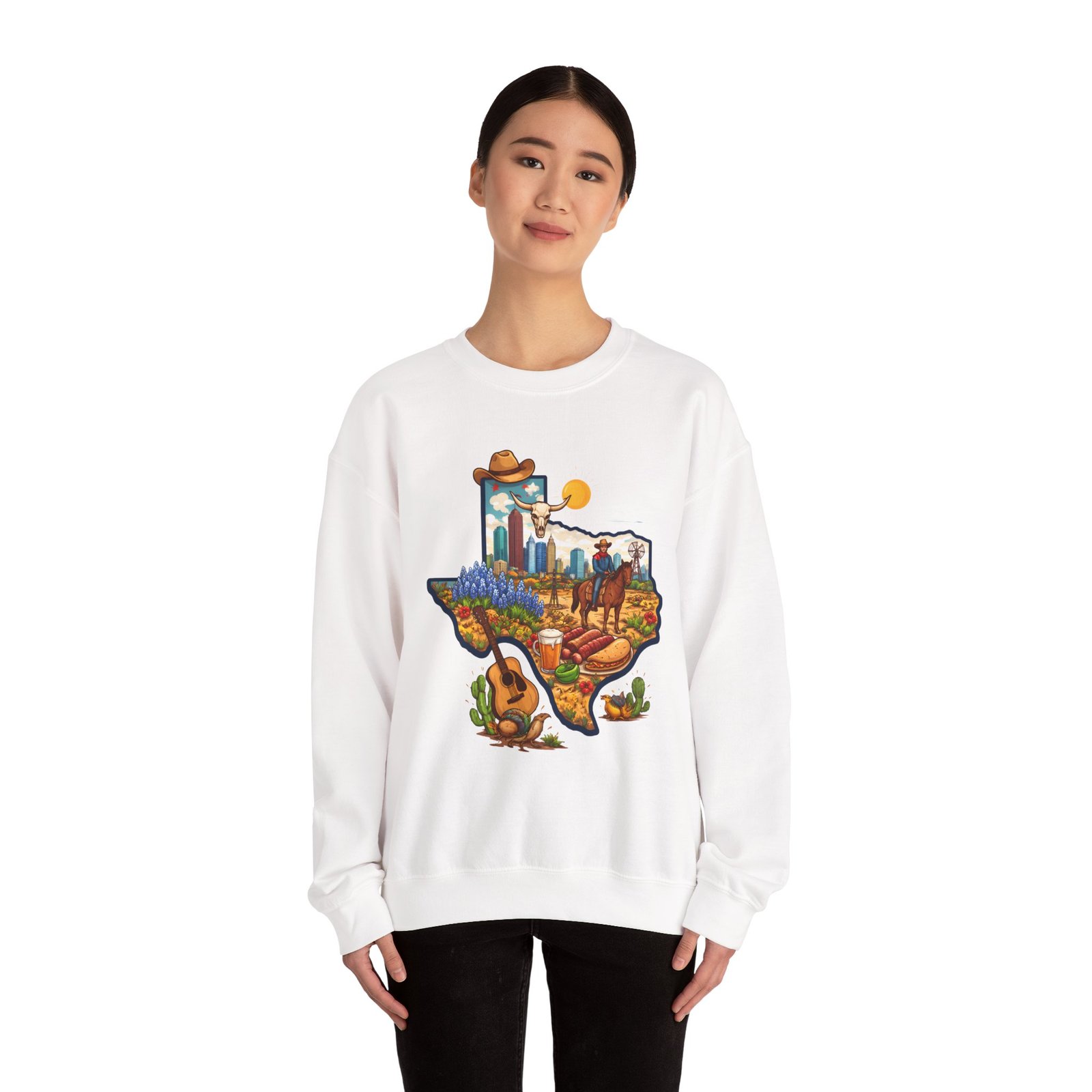 Texas Landscape Crewneck Sweatshirt — Lone Star State Scenic Design - Image 4