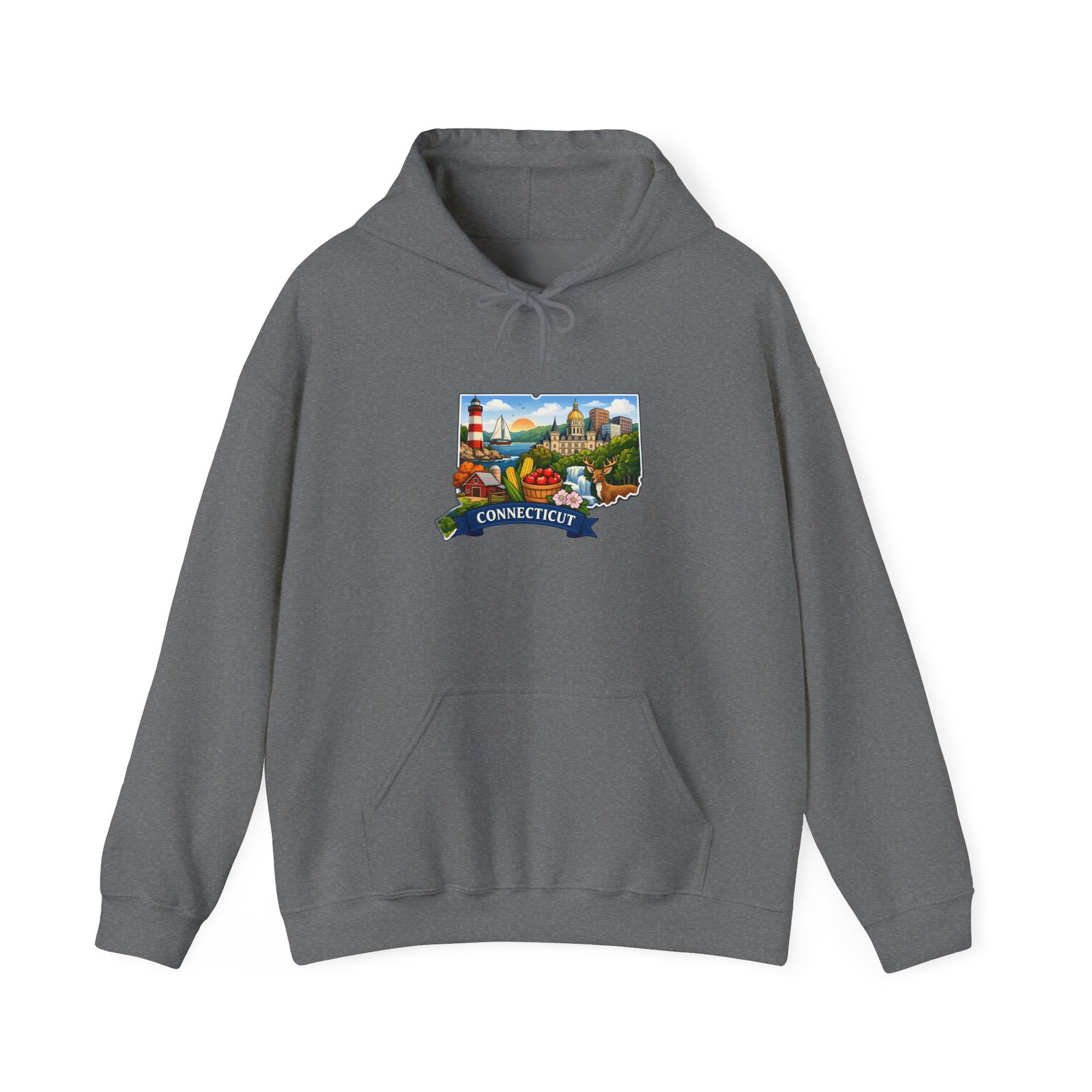 Connecticut Scenic Hoodie — State Map & Landmarks Sweatshirt - Image 25