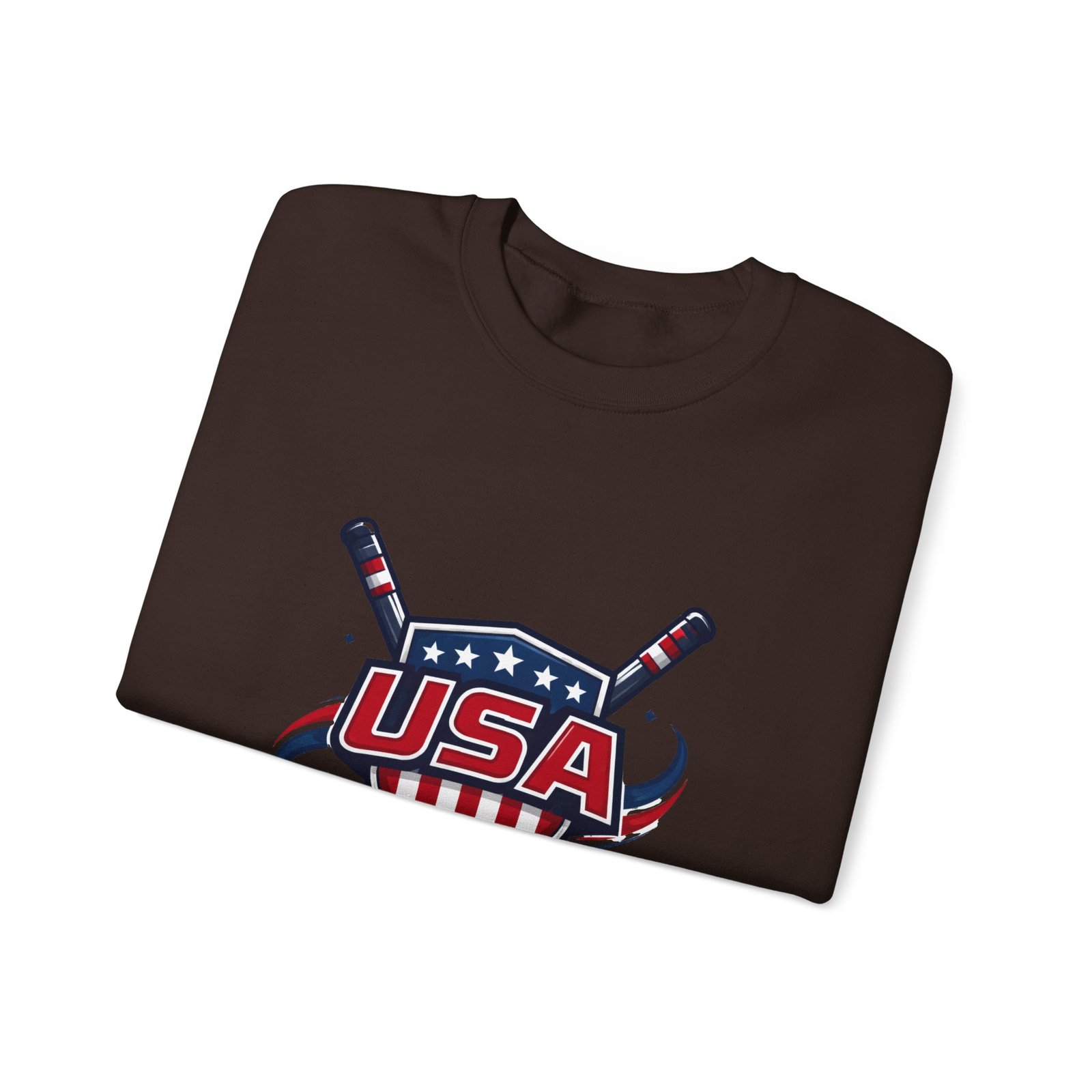 USA Hockey Crewneck Sweatshirt – Patriotic Hockey Logo Pullover - Image 27