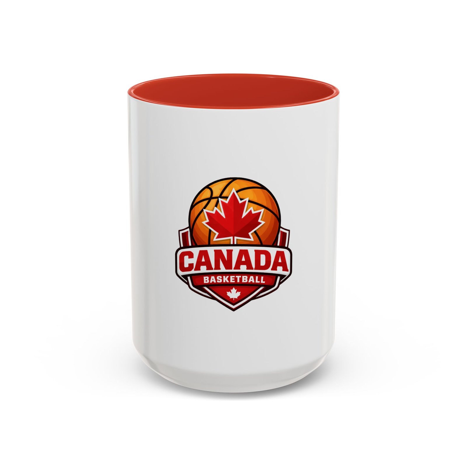 Canada Basketball Accent Coffee Mug — Maple Leaf Basketball Logo (11/15oz) - Image 29