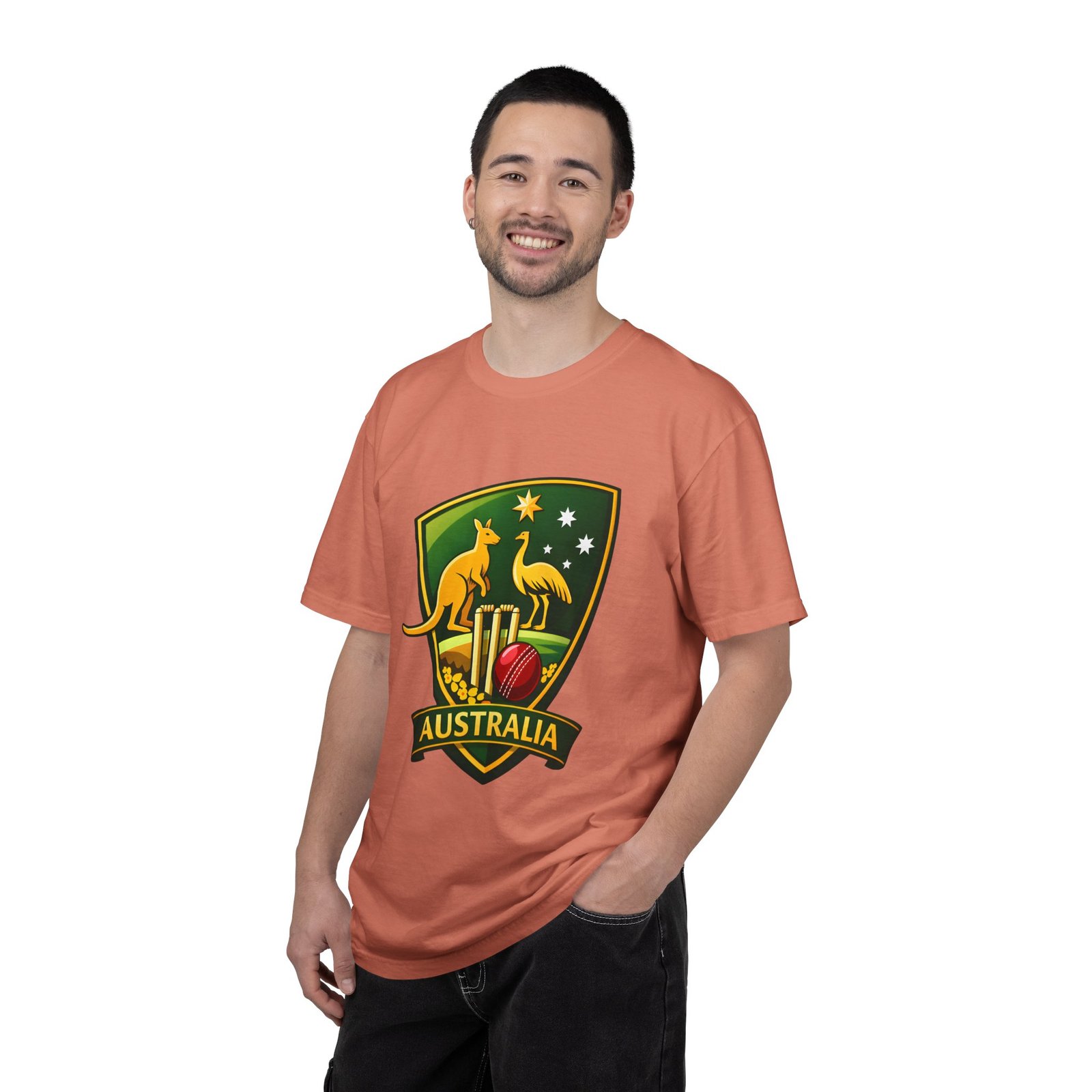 Australia Cricket Shield T-Shirt — Kangaroo & Emu Crest Tee - Image 8
