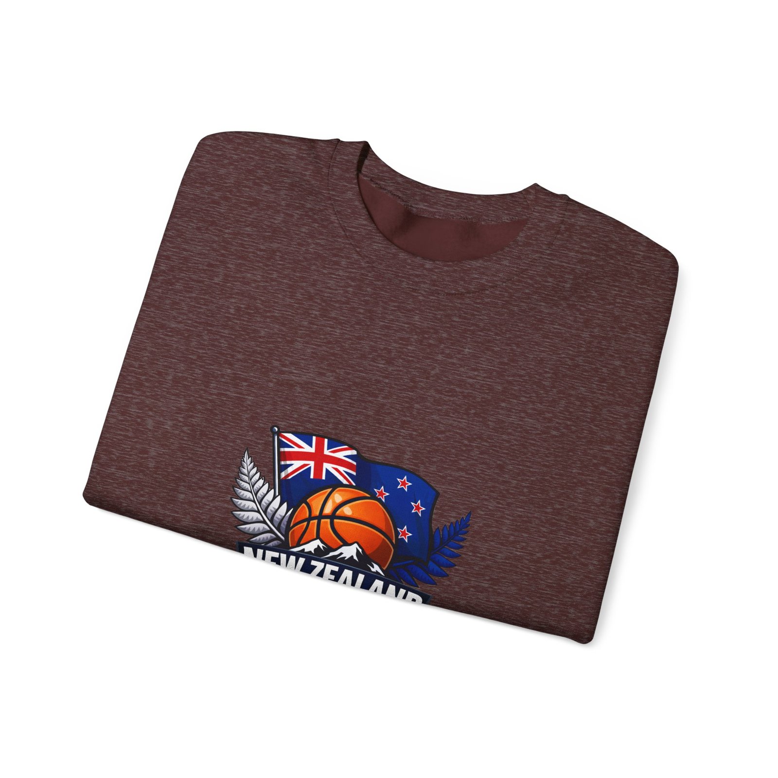 New Zealand Basketball Crewneck Sweatshirt – Kiwi Basketball Flag Design - Image 15