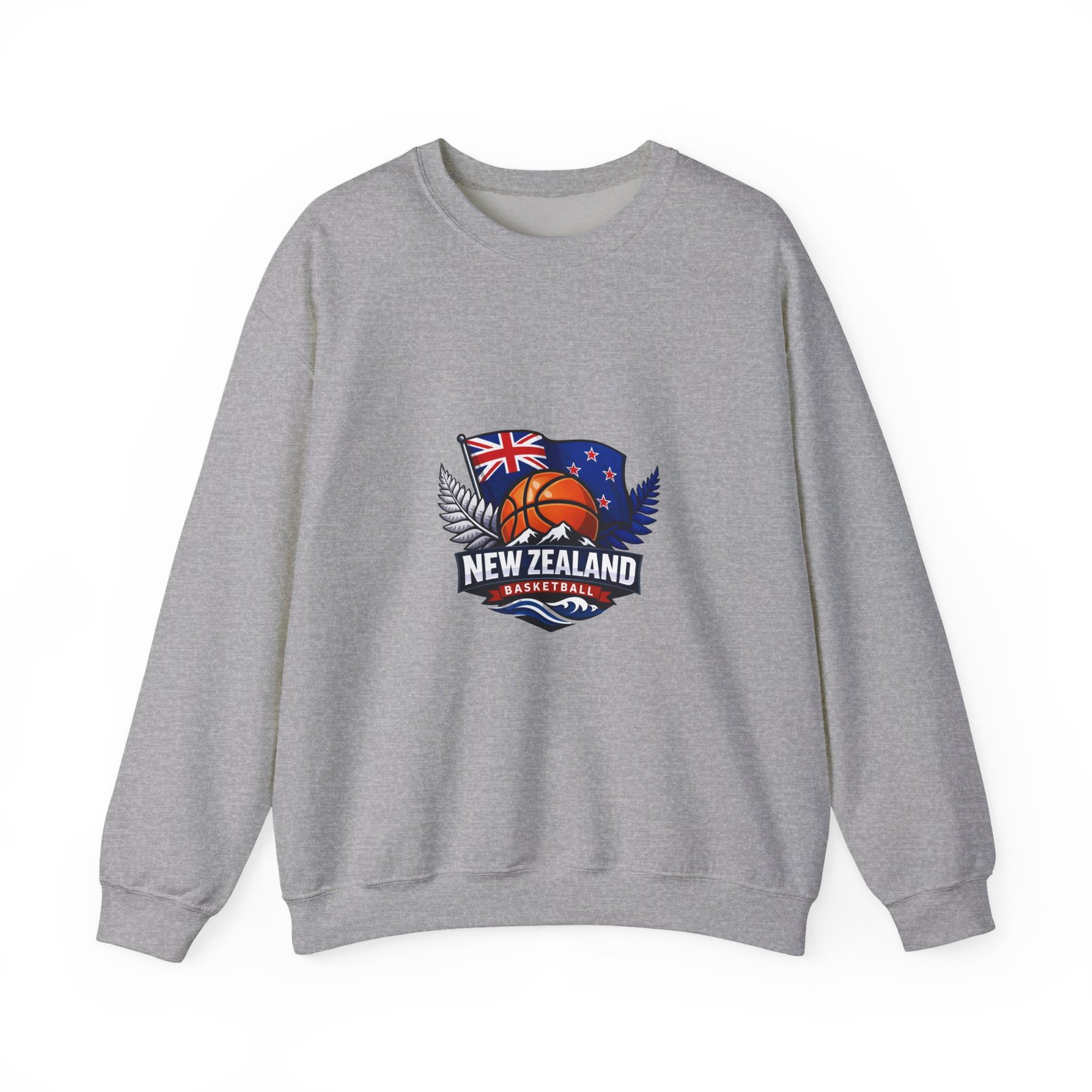 New Zealand Basketball Crewneck Sweatshirt – Kiwi Basketball Flag Design - Image 21
