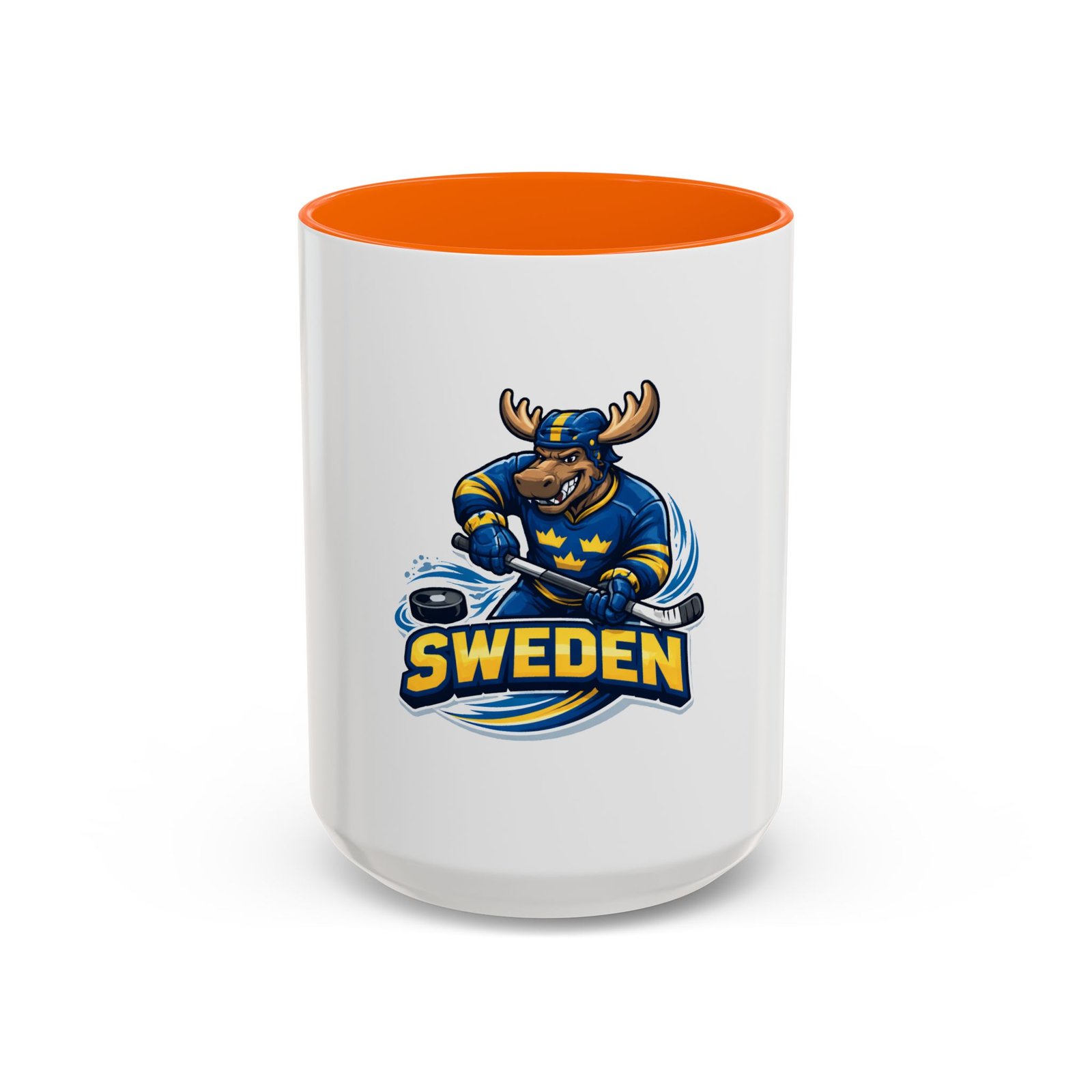 Sweden Hockey Moose Coffee Mug – Accent 11/15oz - Image 49