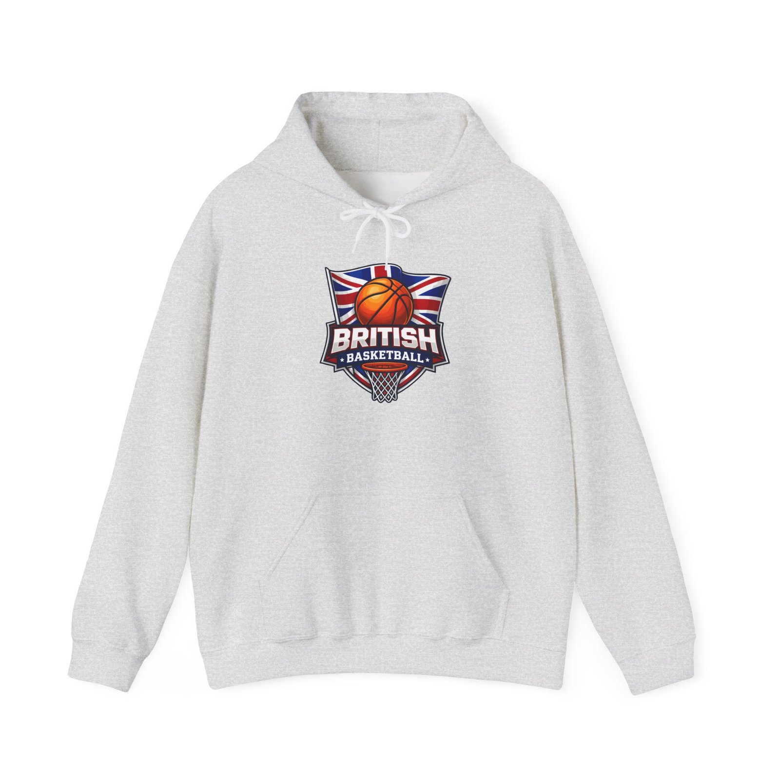 British Basketball Hoodie - Union Jack Basketball Logo Pullover - Image 6