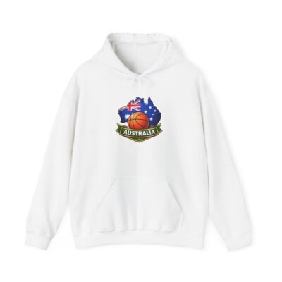Australia Basketball Hoodie — Australian Flag Map Basketball Crest