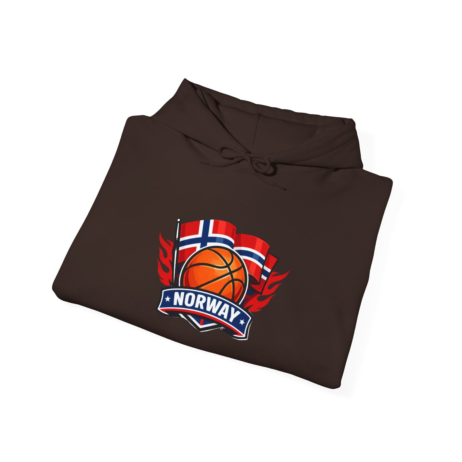 Norway Basketball Flag Hoodie – Scandinavian Basketball Fan Pullover - Image 25