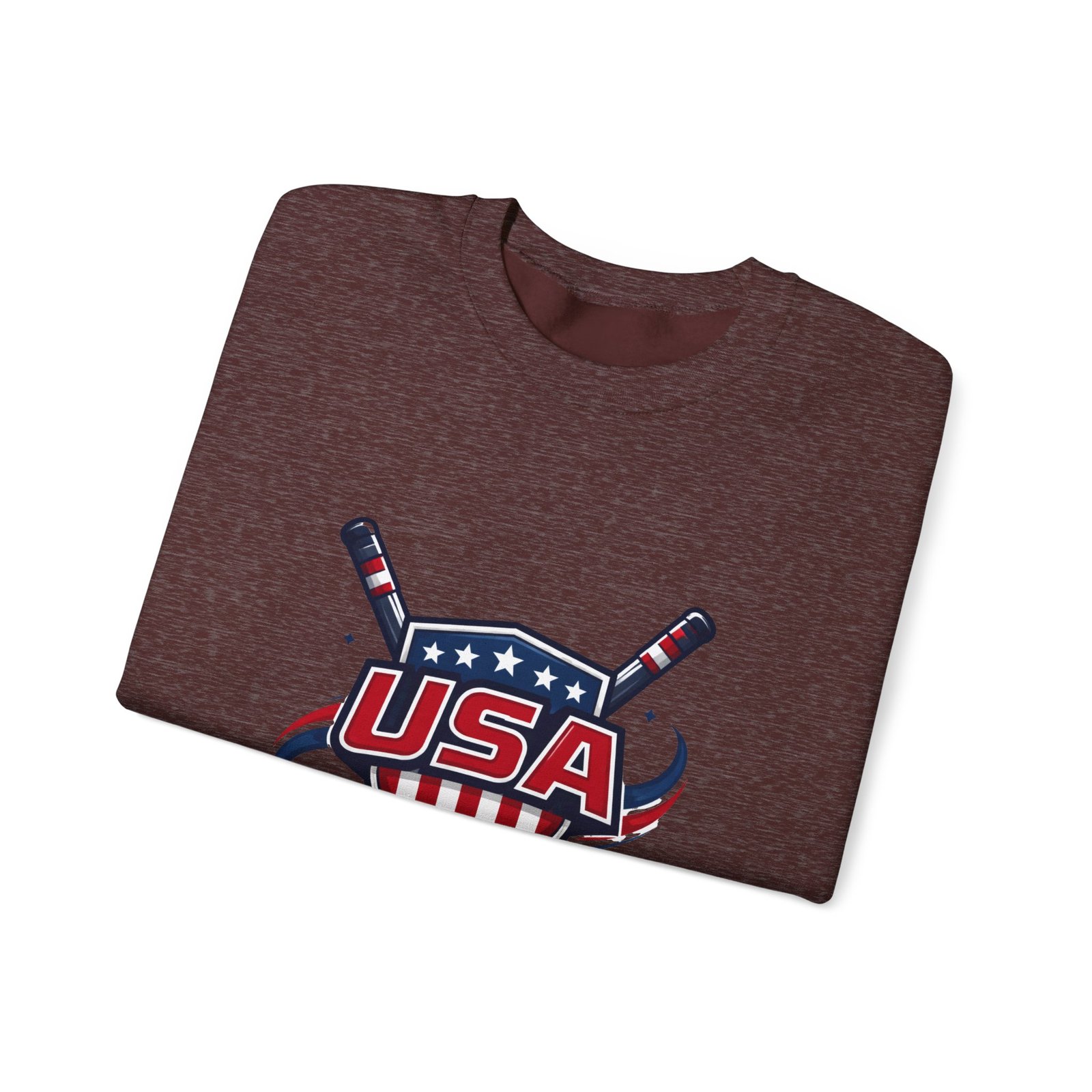 USA Hockey Crewneck Sweatshirt – Patriotic Hockey Logo Pullover - Image 15