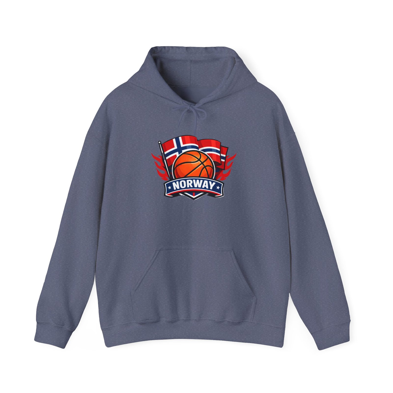 Norway Basketball Hoodie - Norwegian Flag Basketball Crest Pullover - Image 37