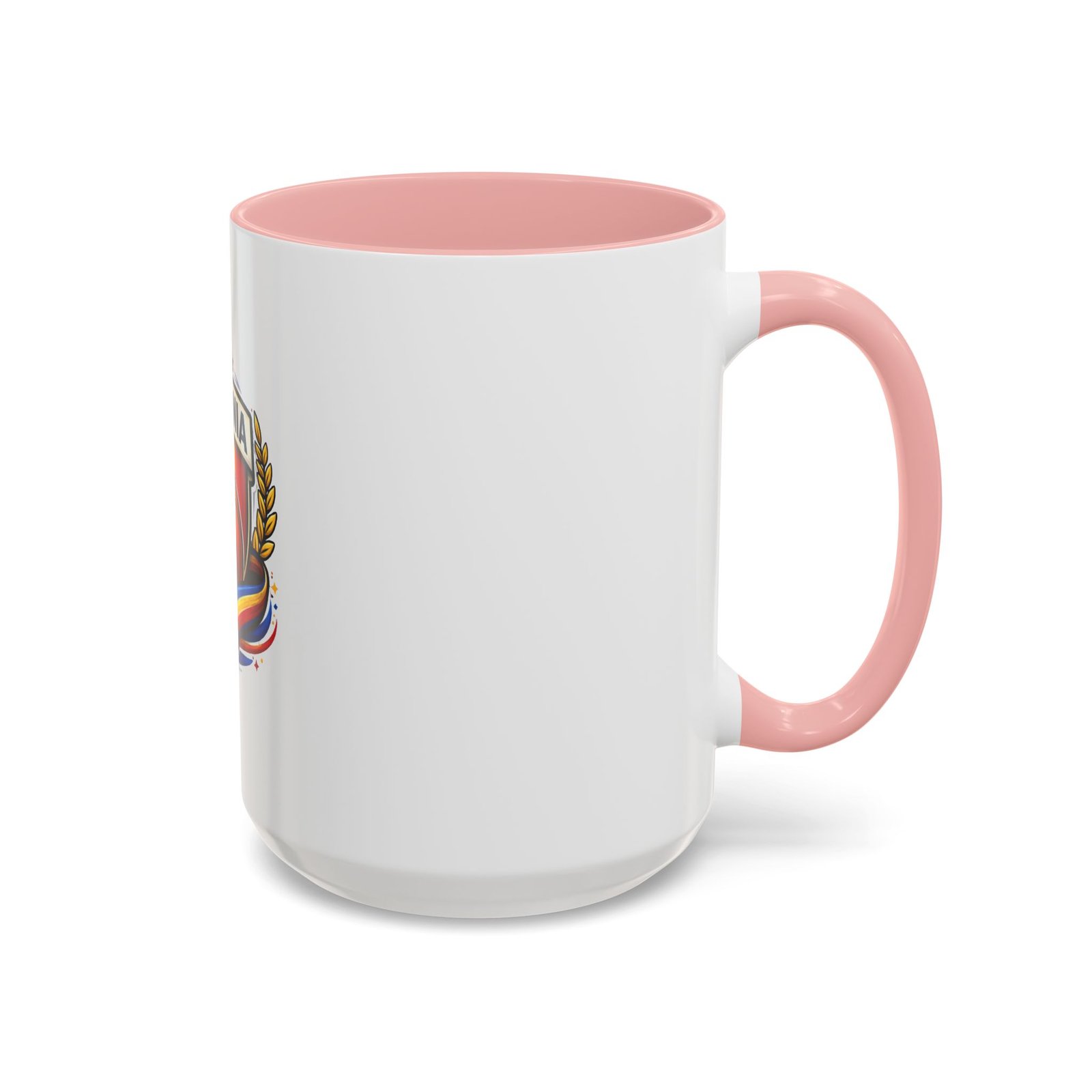 Romania Basketball Crest Accent Mug — 11oz/15oz Coffee Cup - Image 26