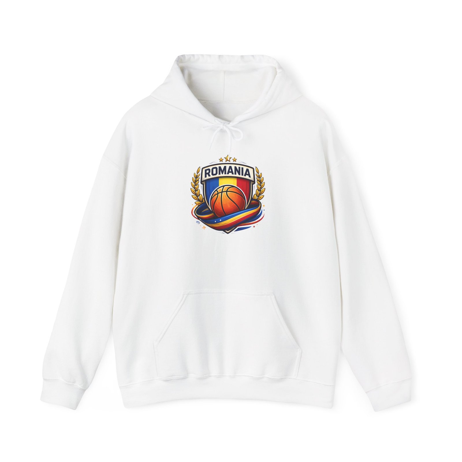 Romania Basketball Hoodie – Retro Crest Basketball Team Pullover