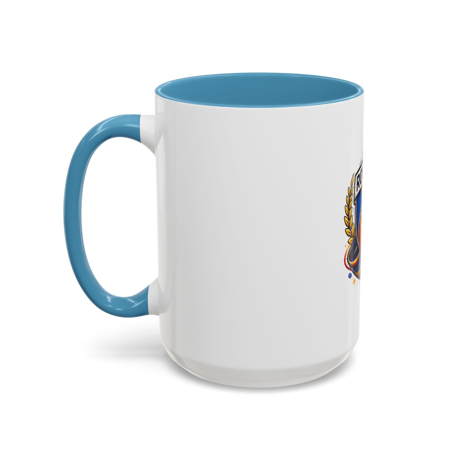 Romania Basketball Crest Accent Mug — 11oz/15oz Coffee Cup - Image 39