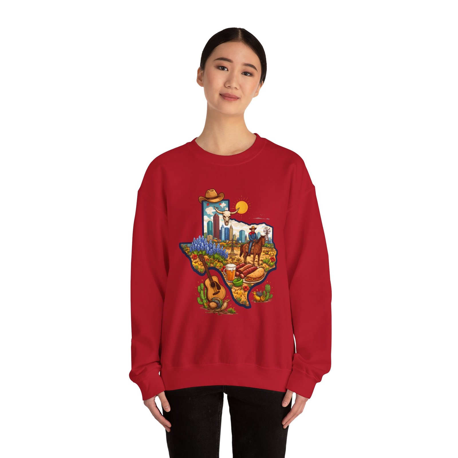Texas Landscape Crewneck Sweatshirt — Lone Star State Scenic Design - Image 56