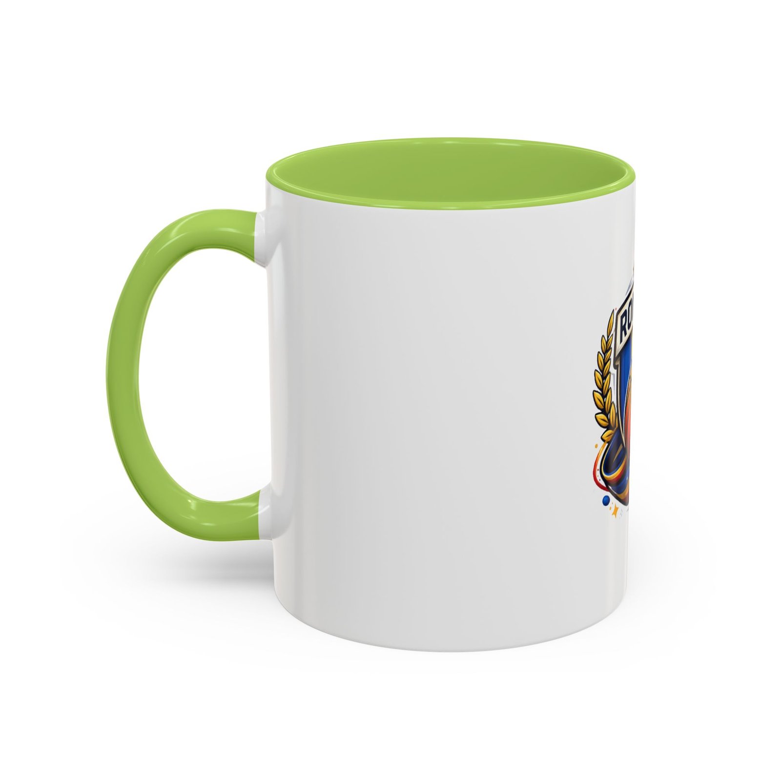Romania Basketball Crest Accent Mug — 11oz/15oz Coffee Cup - Image 59