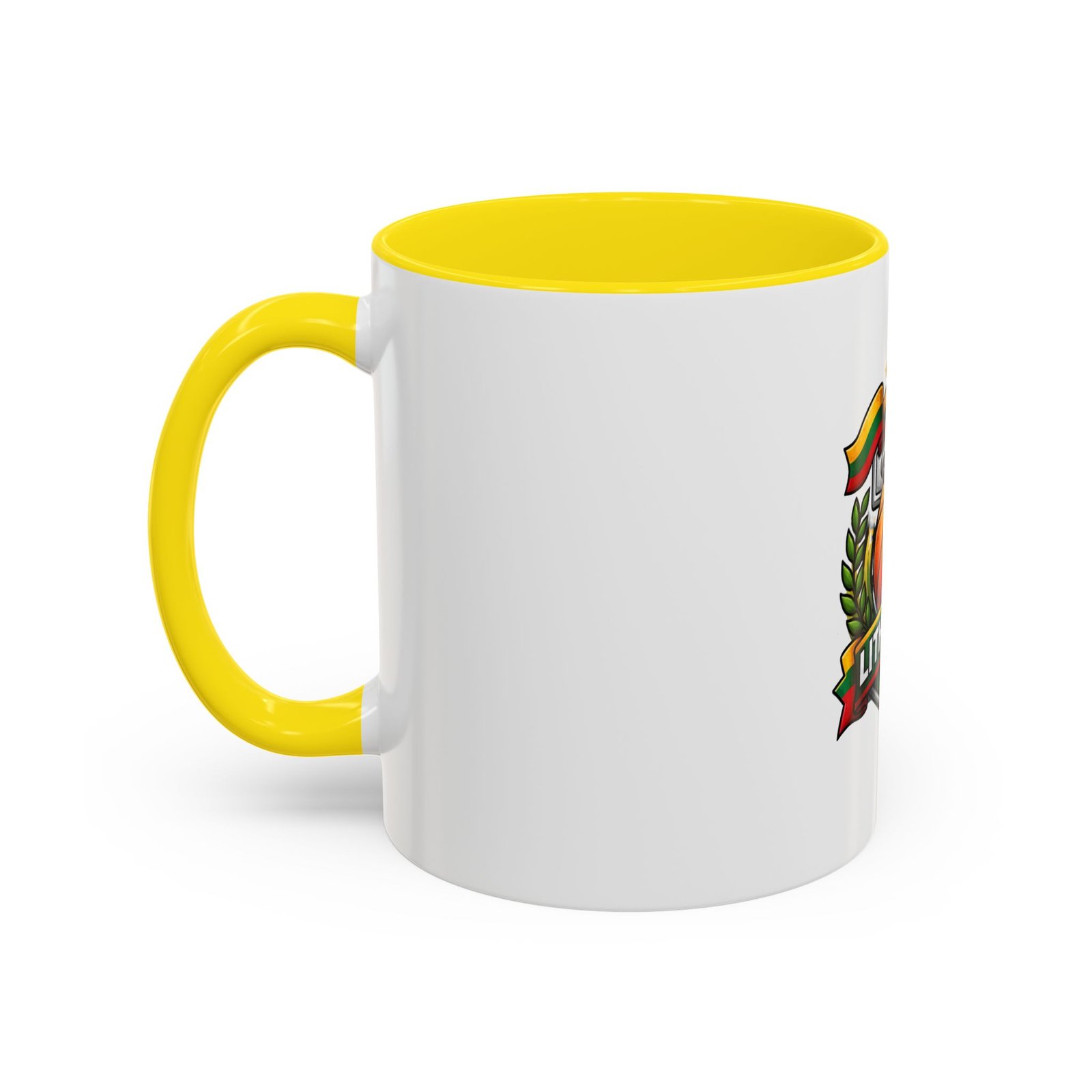 Lithuania Basketball Crest Accent Coffee Mug (11/15oz) - Image 47