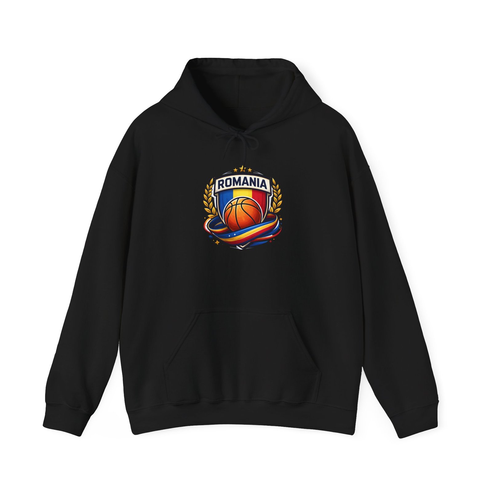 Romania Basketball Hoodie – Retro Crest Basketball Team Pullover - Image 13