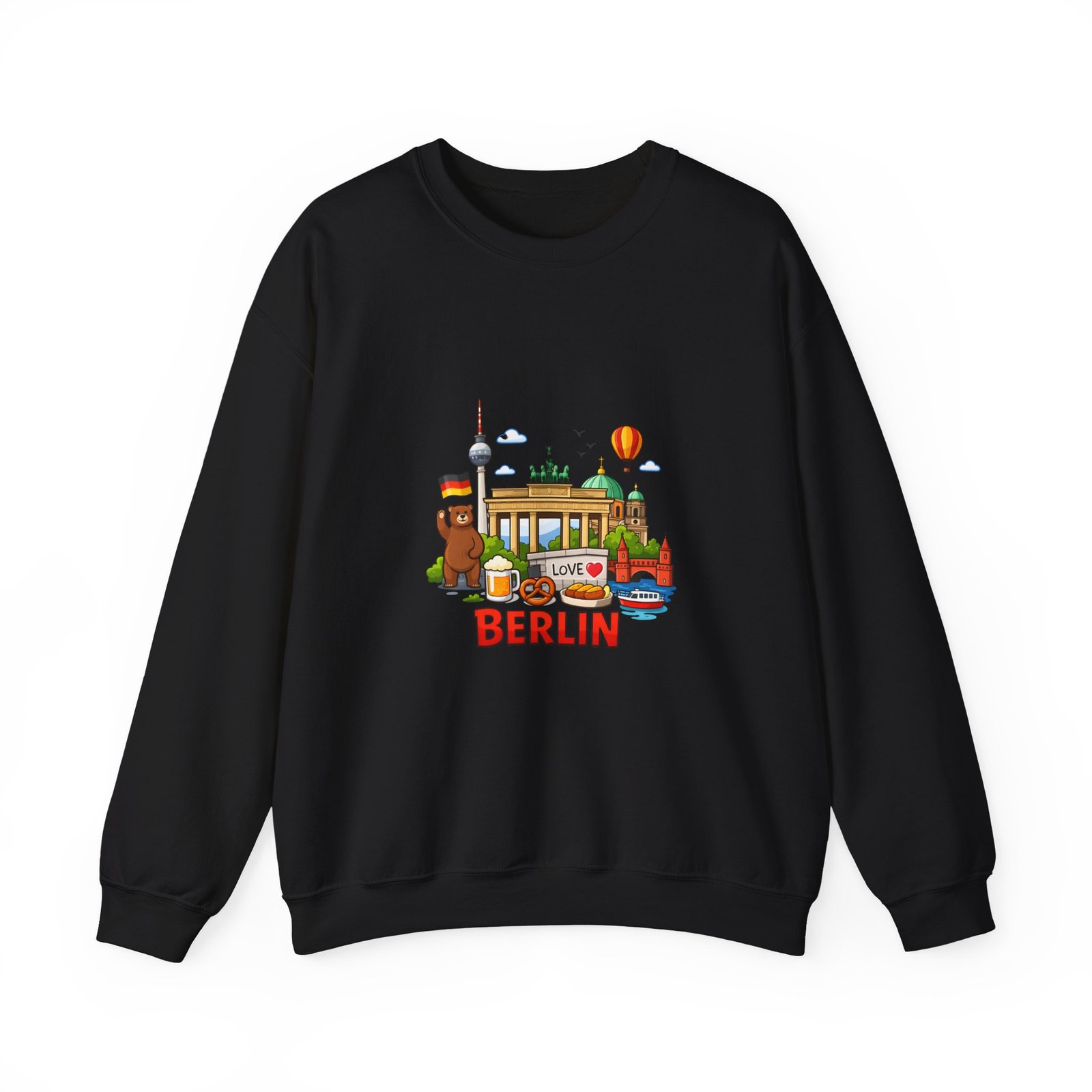 Berlin City Skyline Sweatshirt — Cute Landmark Map Tee with Brandenburger Gate & TV Tower - Image 17