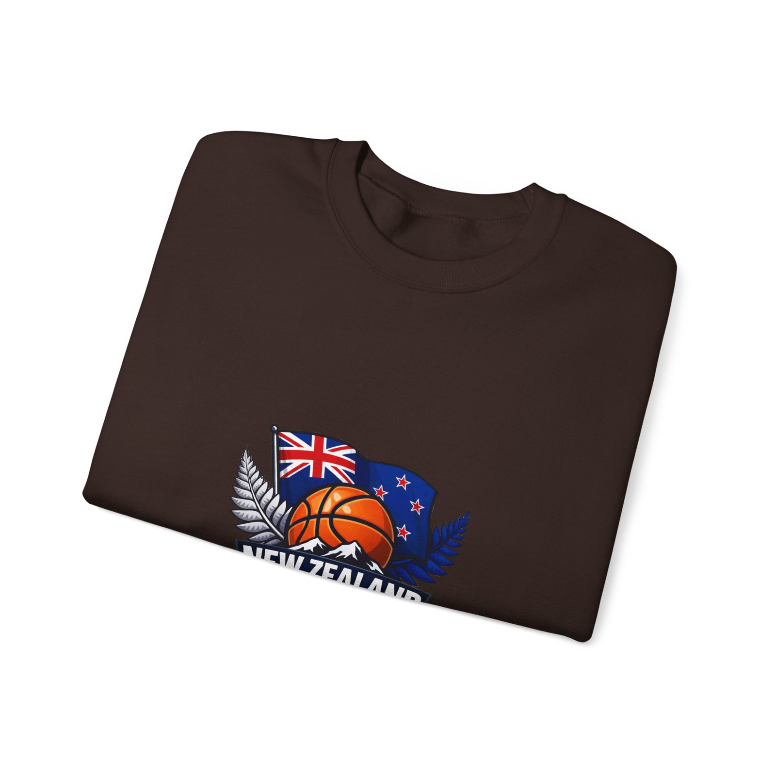 New Zealand Basketball Crewneck Sweatshirt – Kiwi Basketball Flag Design - Image 27