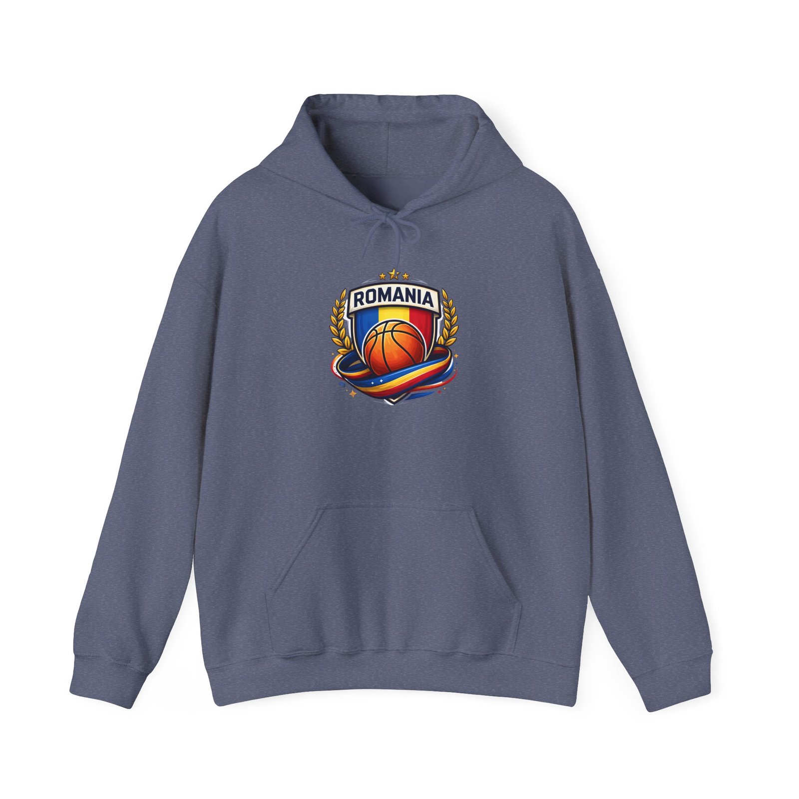 Romania Basketball Hoodie – Retro Crest Basketball Team Pullover - Image 37