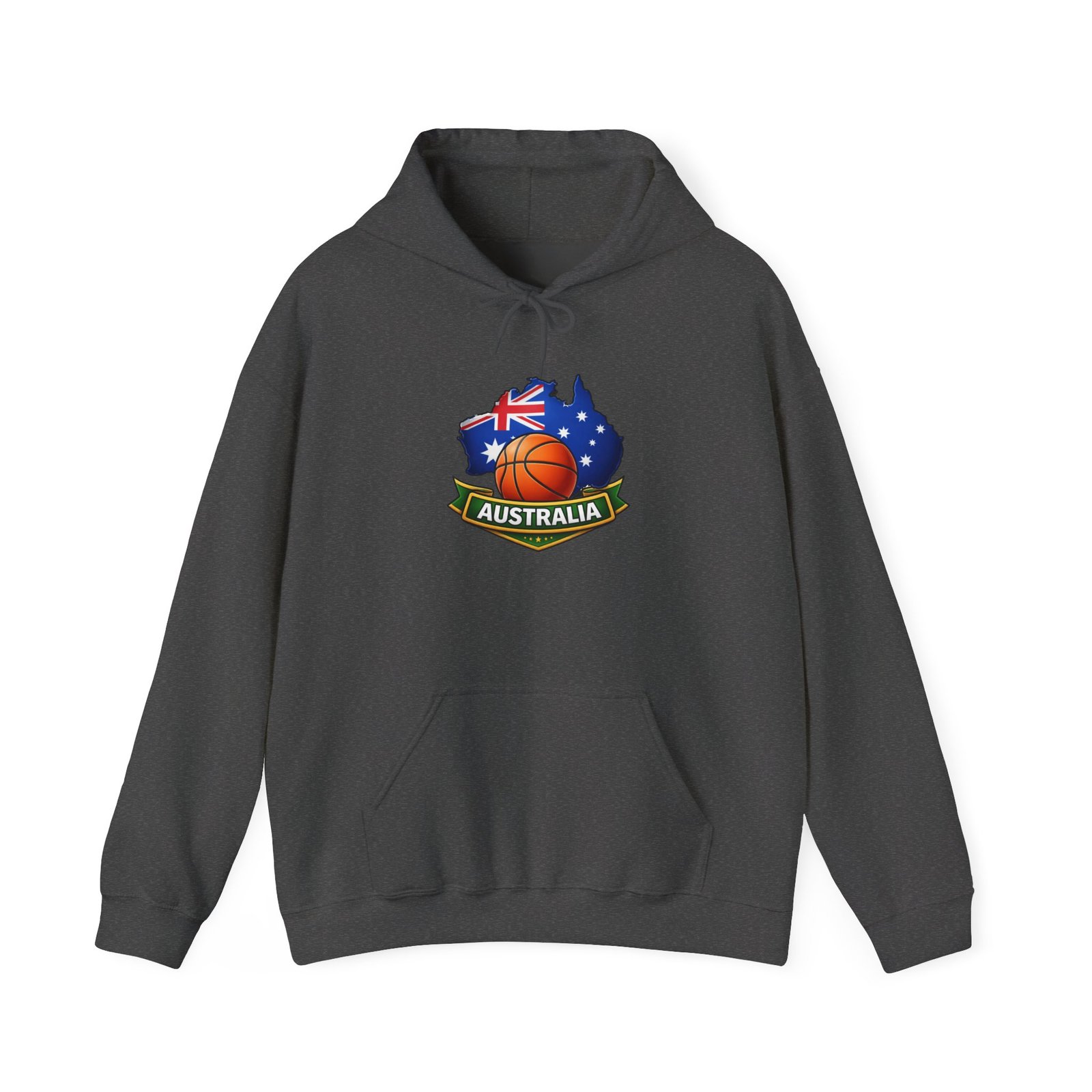 Australia Basketball Hoodie — Australian Flag Map Basketball Crest - Image 29