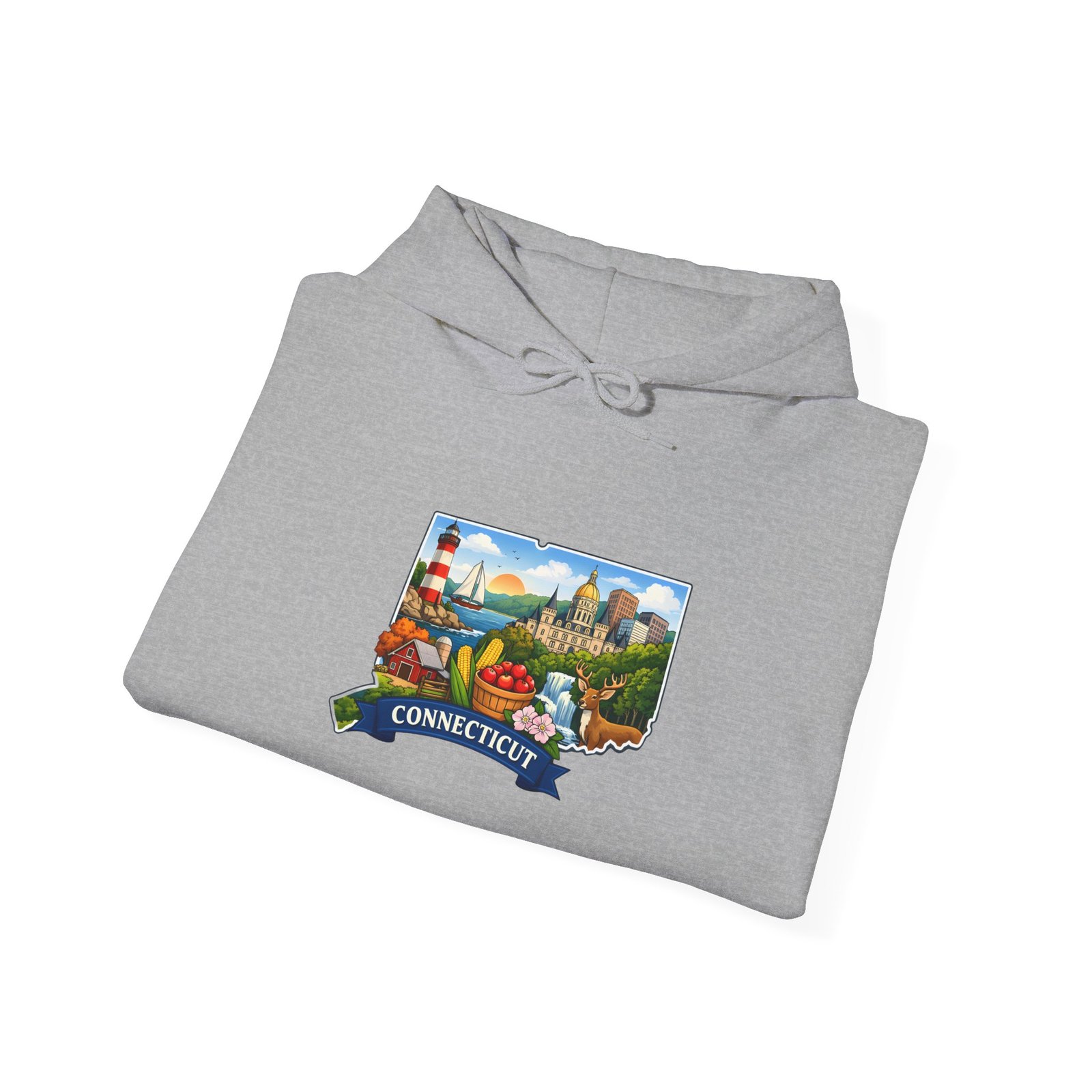 Connecticut Scenic Hoodie — State Map & Landmarks Sweatshirt - Image 20