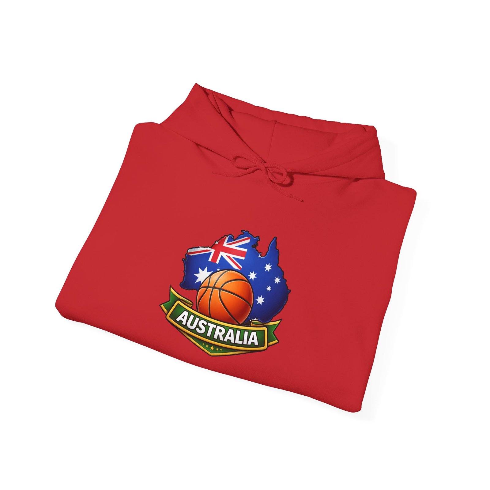 Australia Basketball Hoodie — Australian Flag Map Basketball Crest - Image 44
