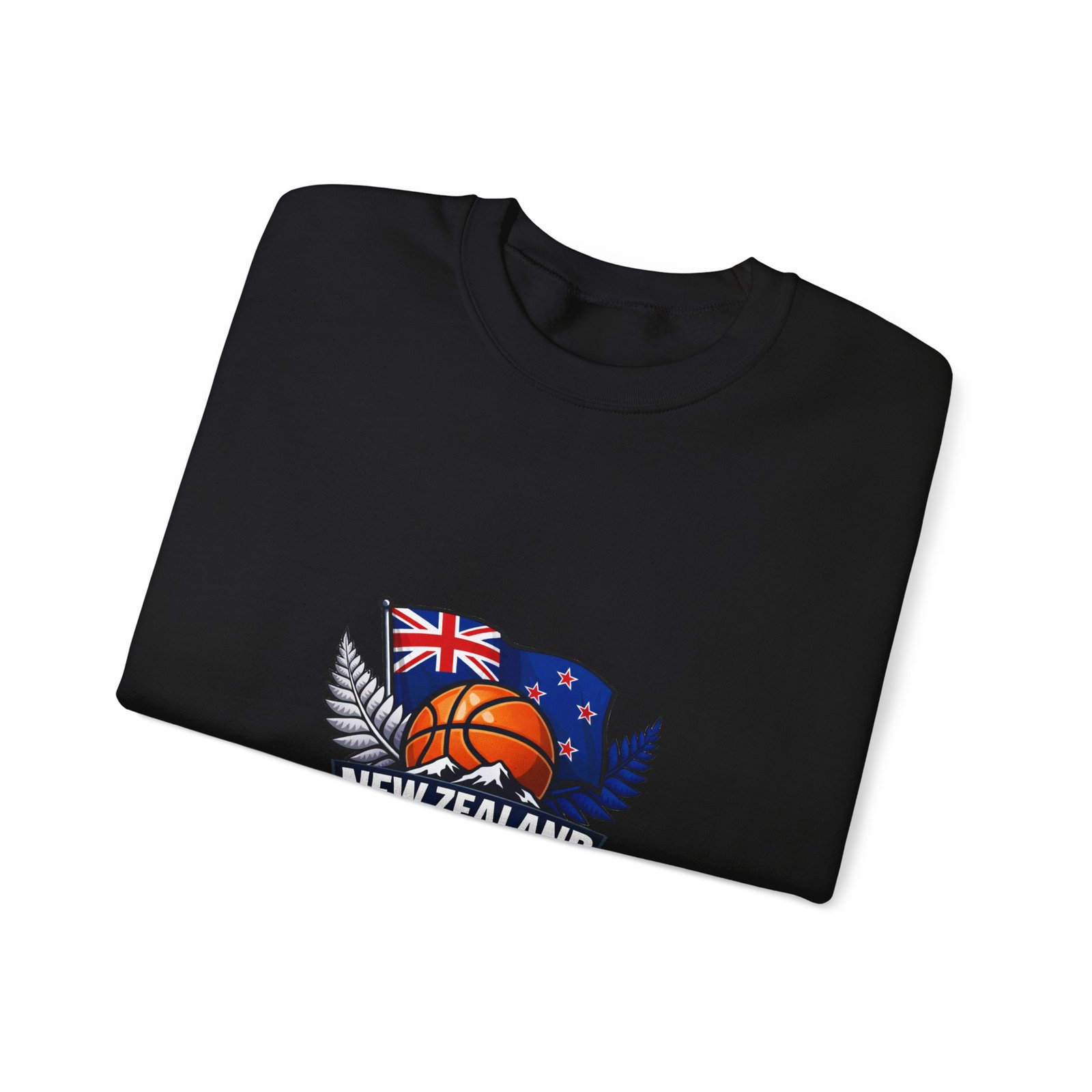 New Zealand Basketball Crewneck Sweatshirt – Kiwi Basketball Flag Design - Image 19