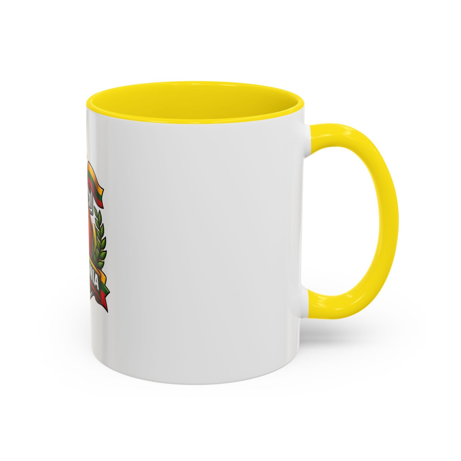 Lithuania Basketball Crest Accent Coffee Mug (11/15oz) - Image 46