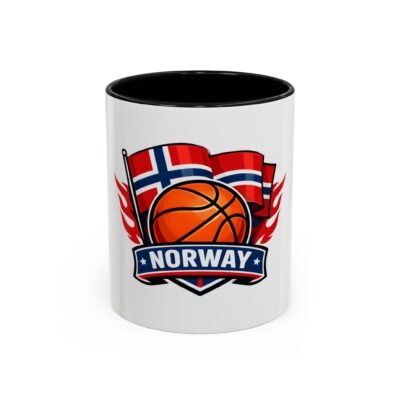 Norway Basketball Coffee Mug — Flag & Hoop Accent Mug (11/15oz)