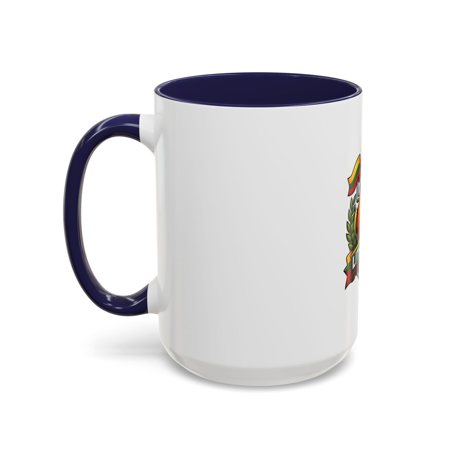 Lithuania Basketball Crest Accent Coffee Mug (11/15oz) - Image 23