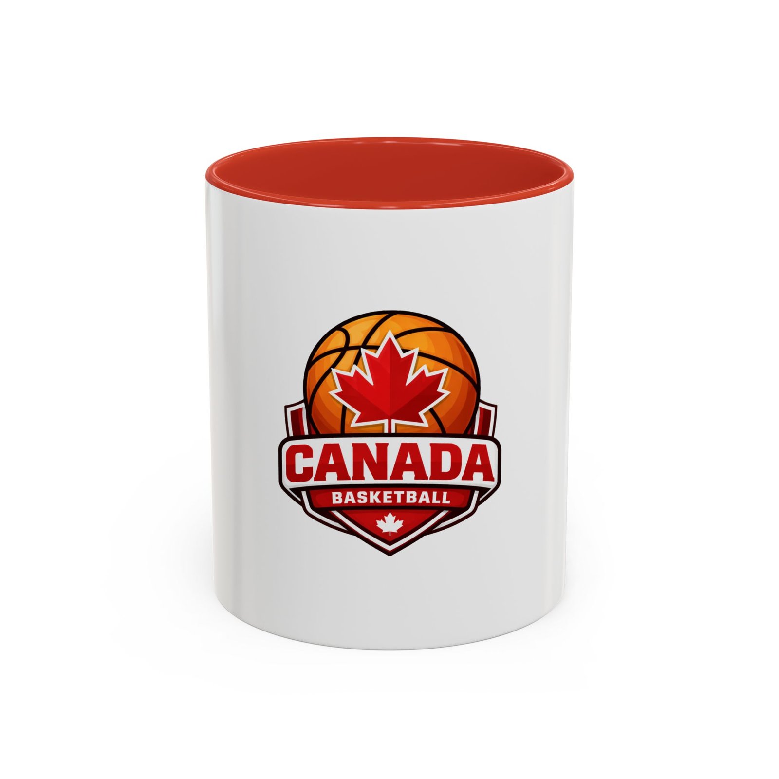 Canada Basketball Accent Coffee Mug — Maple Leaf Basketball Logo (11/15oz) - Image 13