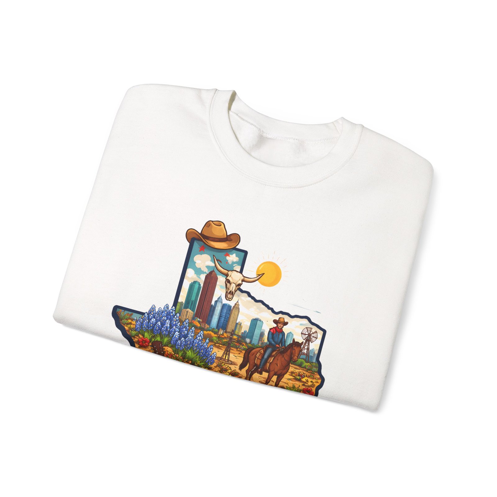 Texas Landscape Crewneck Sweatshirt — Lone Star State Scenic Design - Image 3