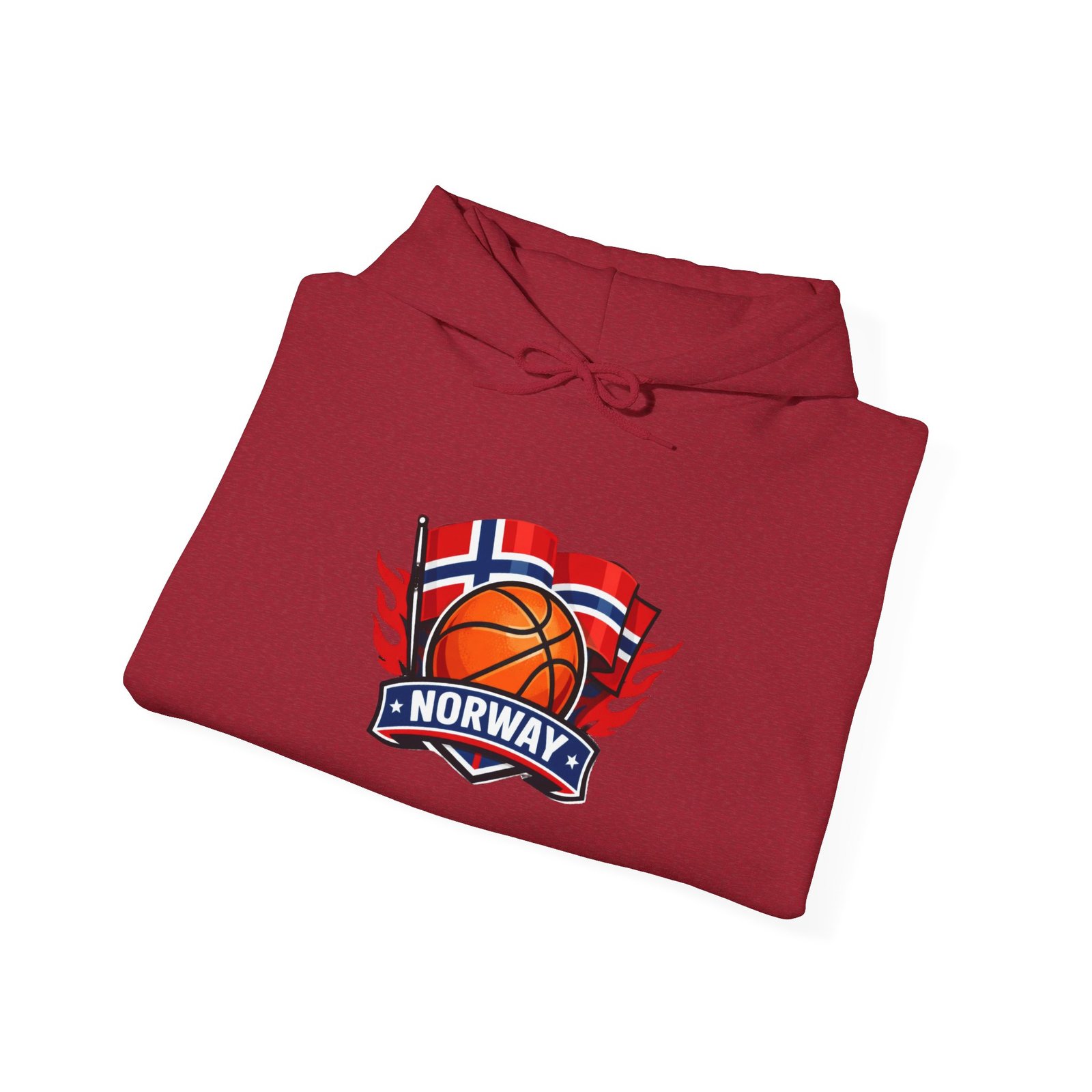 Norway Basketball Flag Hoodie – Scandinavian Basketball Fan Pullover - Image 49