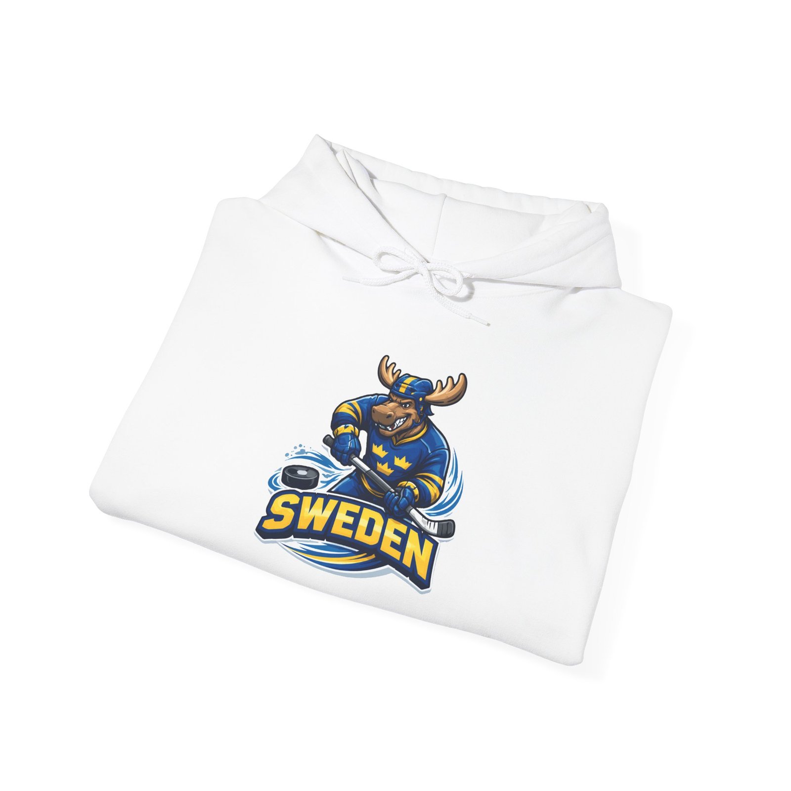 Sweden Moose Hockey Hoodie - Scandinavian Ice Hockey Fan Sweatshirt - Image 4