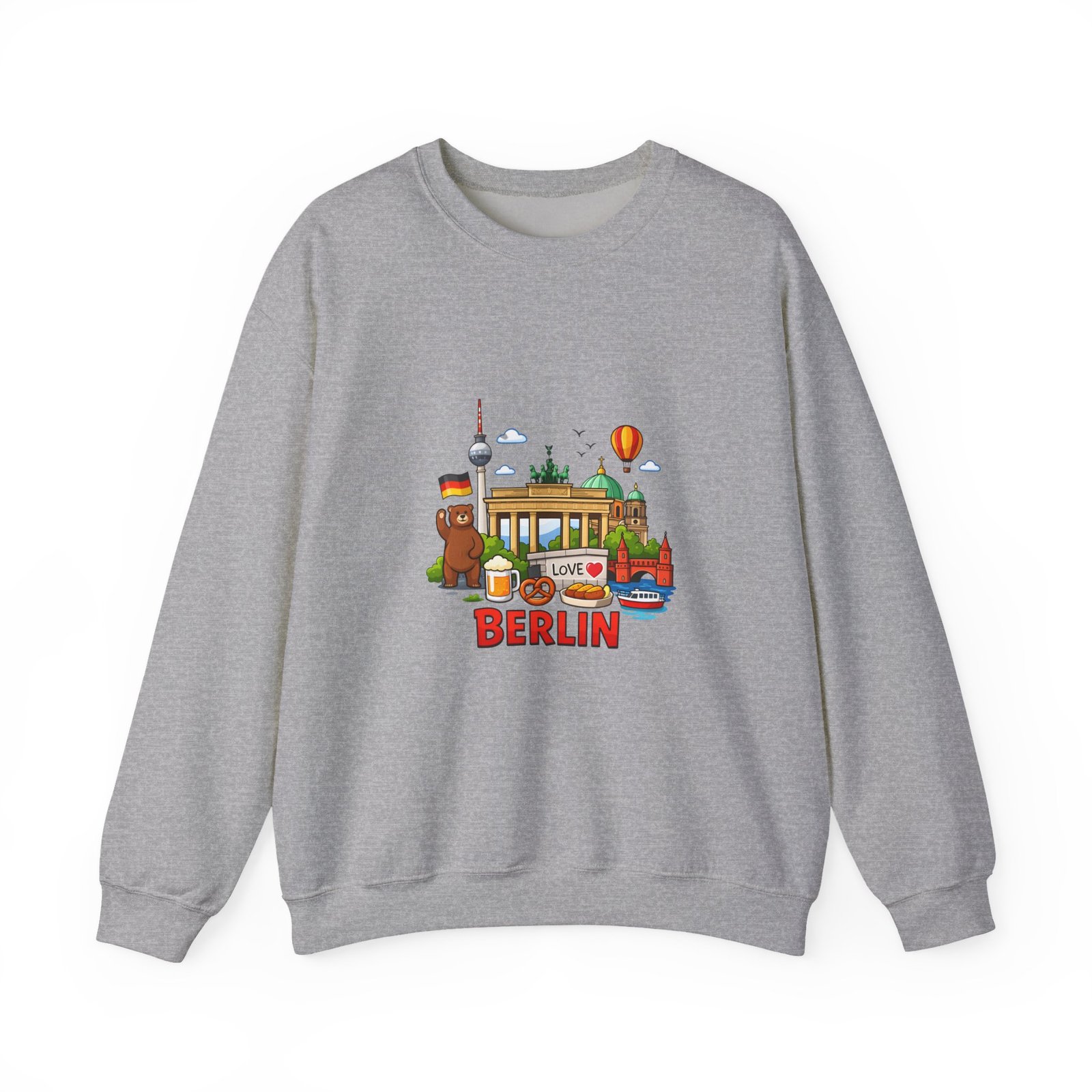 Berlin City Skyline Sweatshirt — Cute Landmark Map Tee with Brandenburger Gate & TV Tower - Image 21