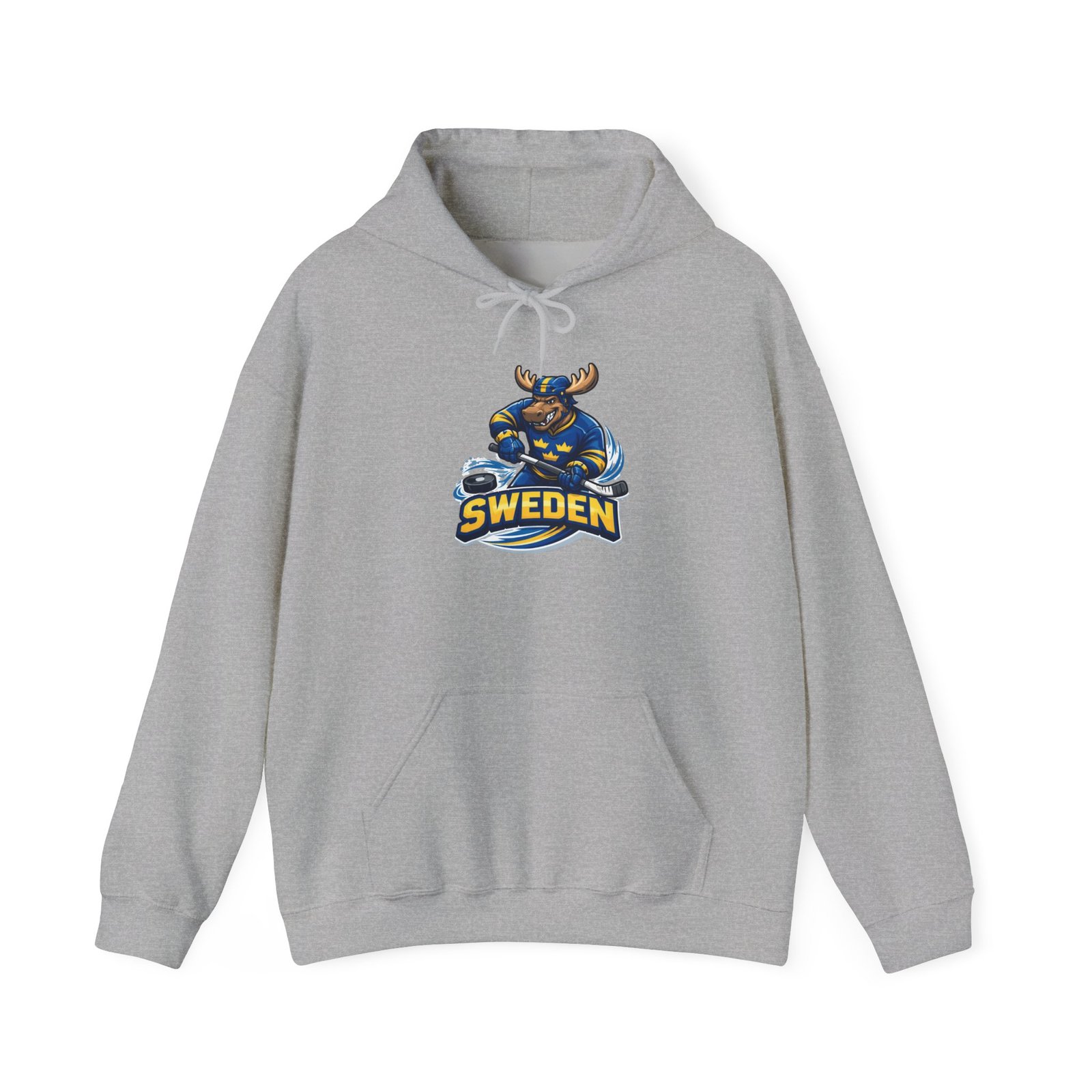 Sweden Moose Hockey Hoodie - Scandinavian Ice Hockey Fan Sweatshirt - Image 17