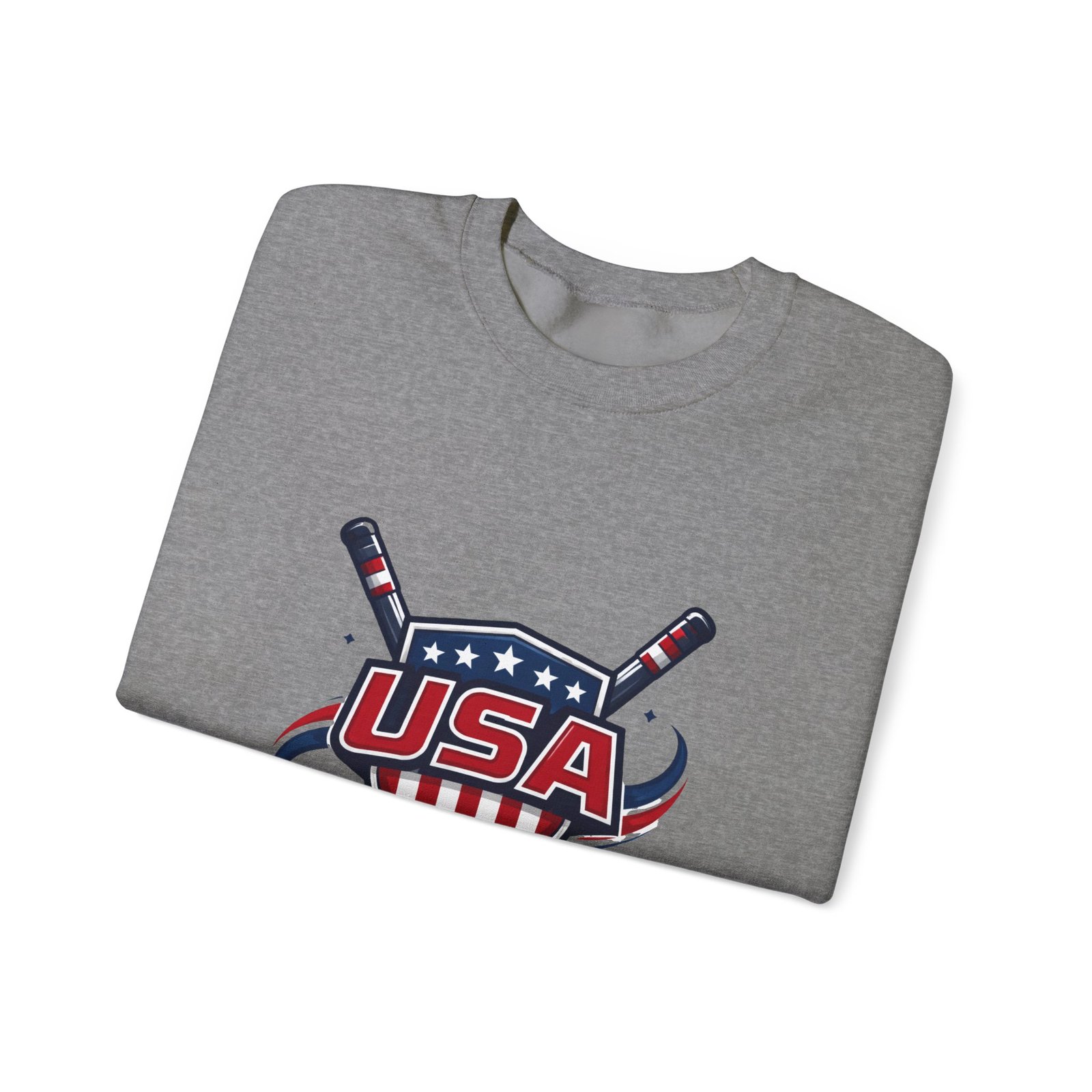 USA Hockey Crewneck Sweatshirt – Patriotic Hockey Logo Pullover - Image 31