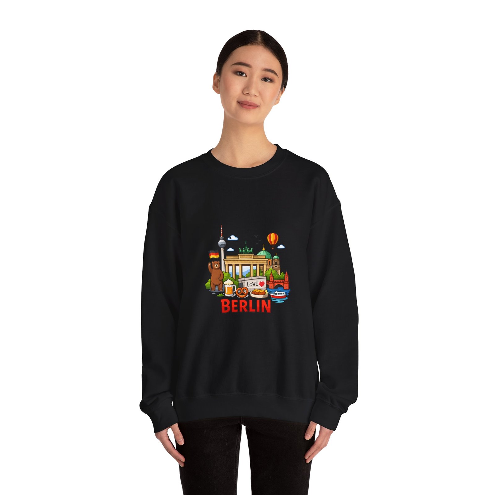 Berlin City Skyline Sweatshirt — Cute Landmark Map Tee with Brandenburger Gate & TV Tower - Image 20