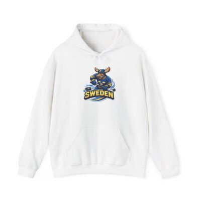 Sweden Moose Hockey Hoodie - Scandinavian Ice Hockey Fan Sweatshirt
