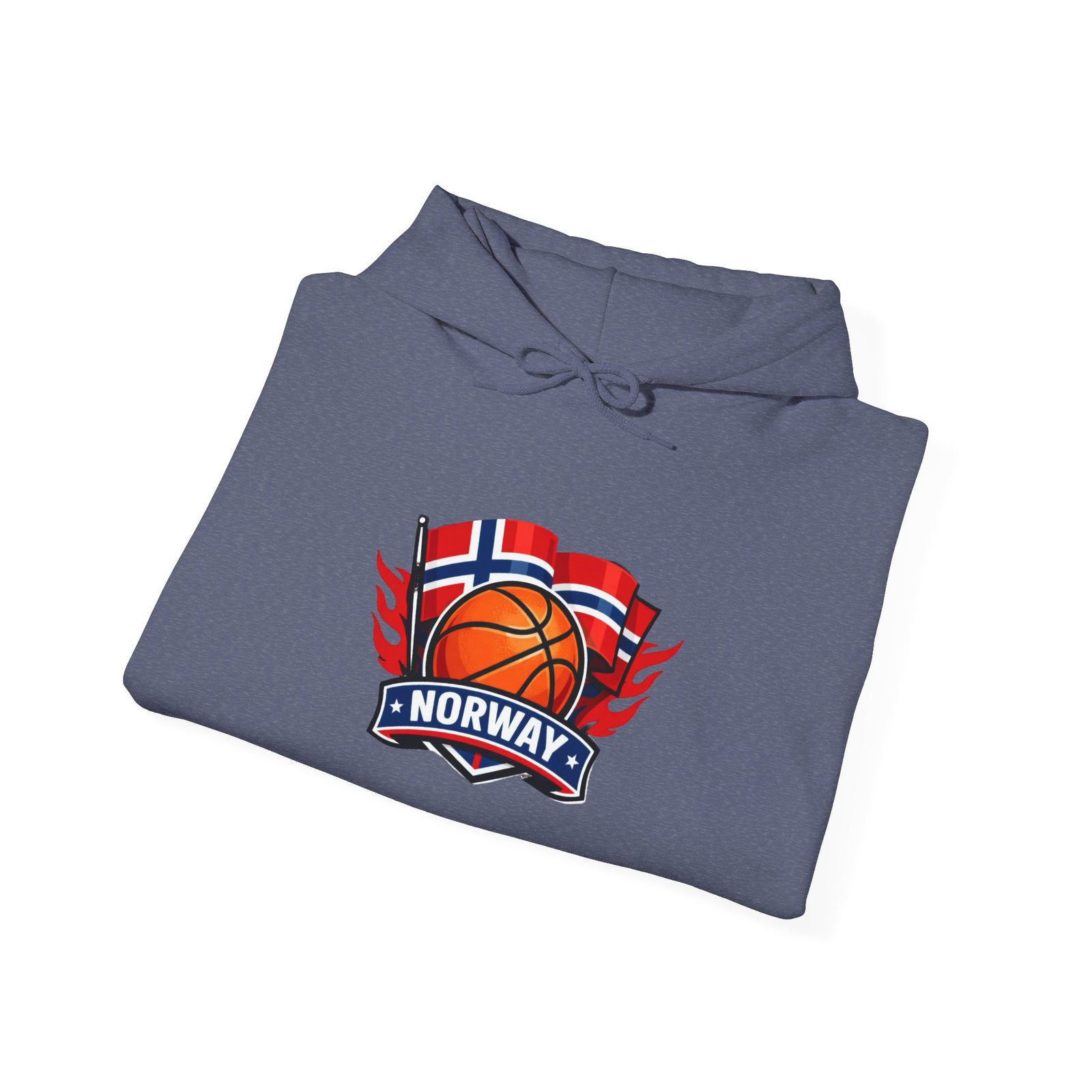 Norway Basketball Flag Hoodie – Scandinavian Basketball Fan Pullover - Image 41